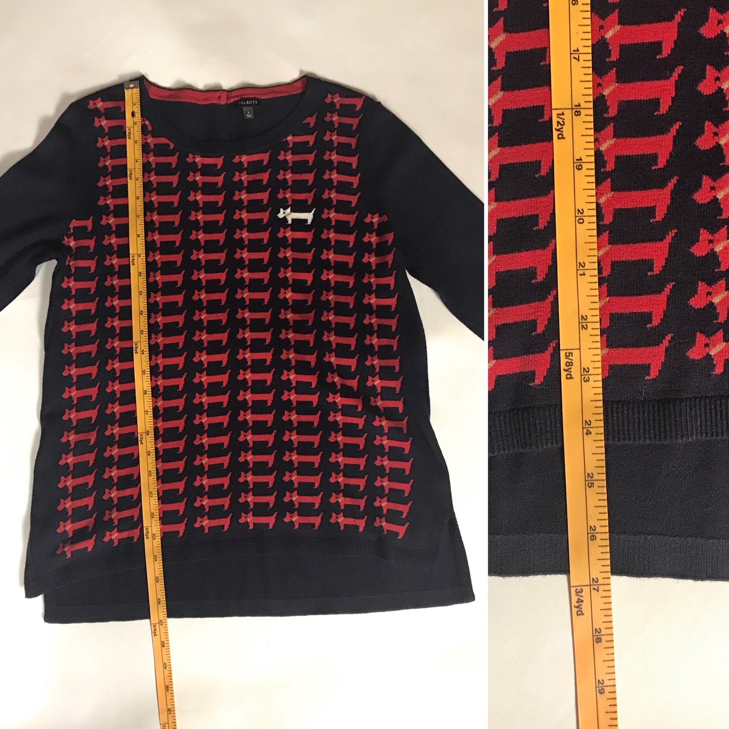 Talbot’s Dark Blue and Red Sweater, Size L
