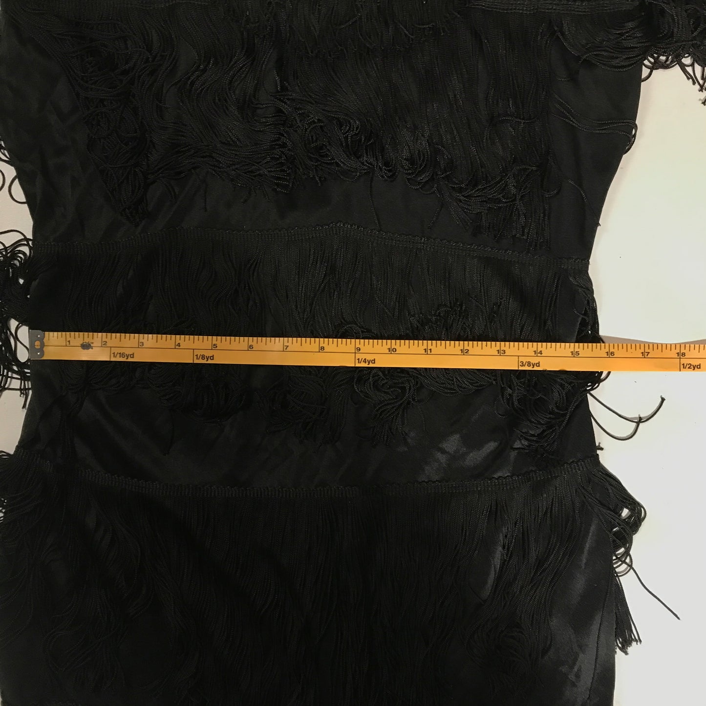 Black Flapper Style Fringe Dress