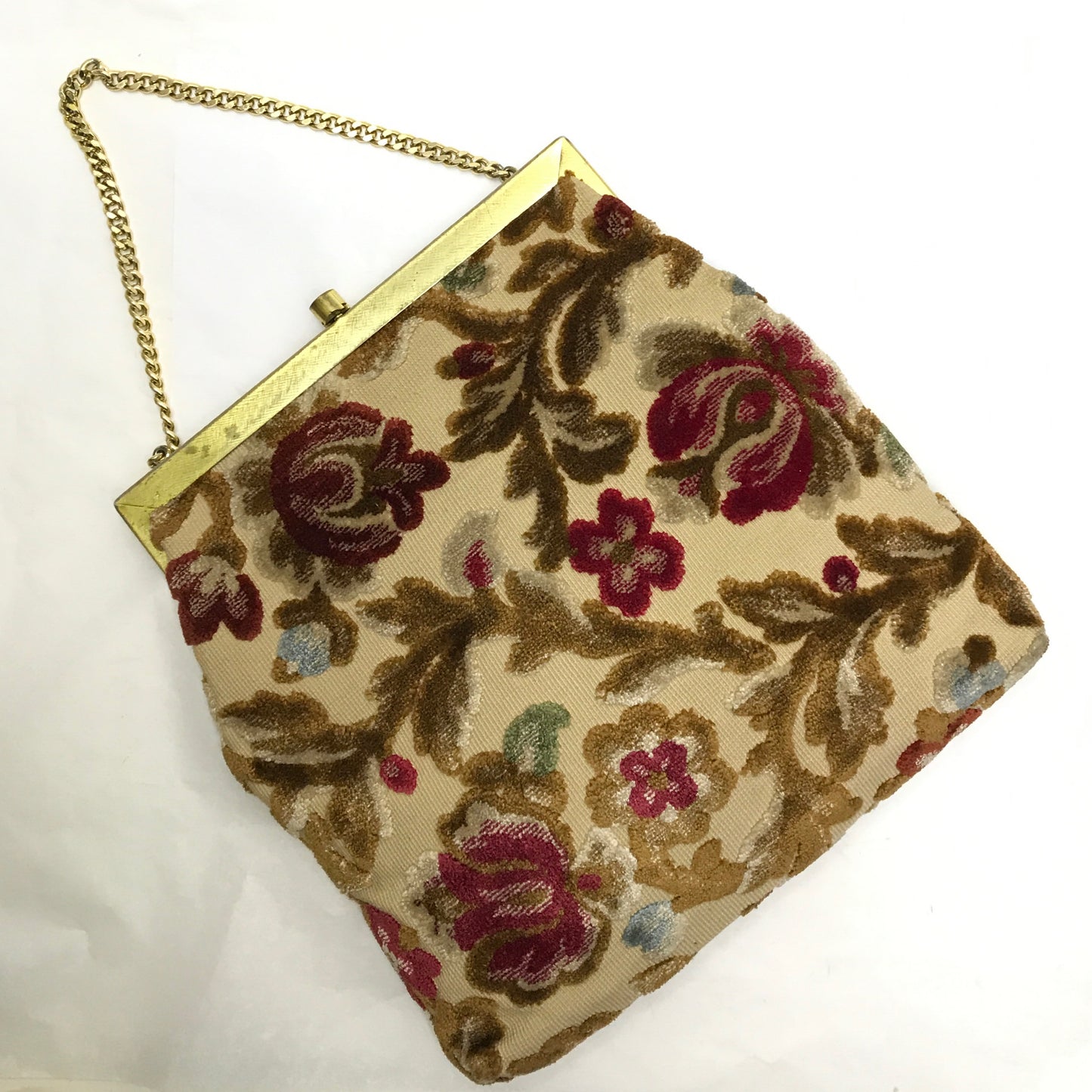 Chenille Tapestry Style Purse, Carpet Bag, circa 1950s, Garay & Co. (1937-1981)
