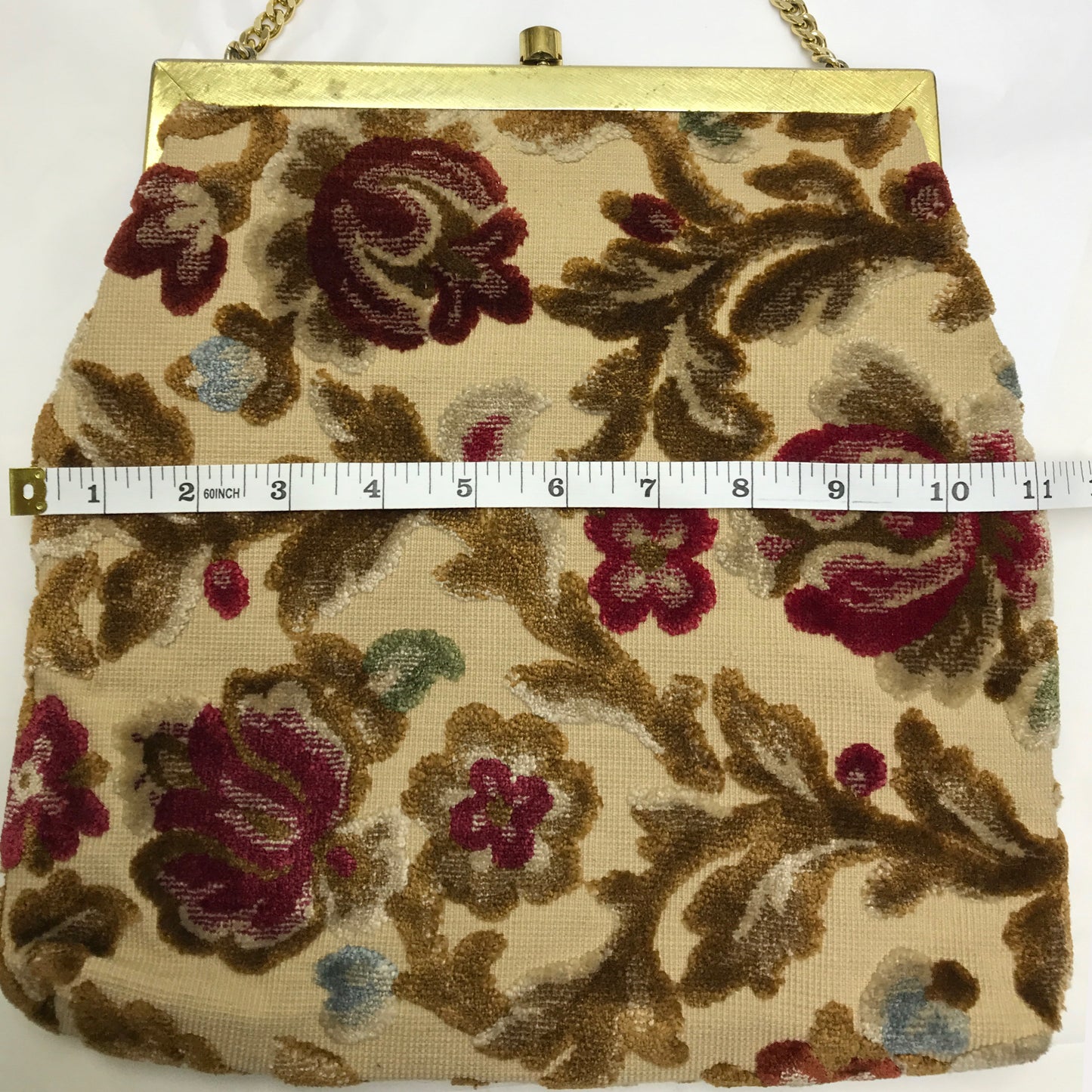 Chenille Tapestry Style Purse, Carpet Bag, circa 1950s, Garay & Co. (1937-1981)