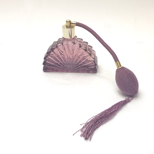 Purple Glass Perfume Atomizer, Spray Scent Bottle