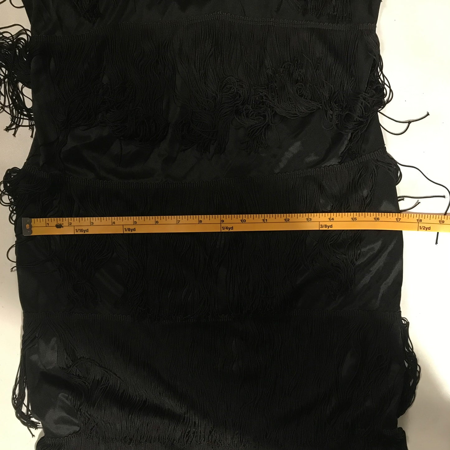 Black Flapper Style Fringe Dress