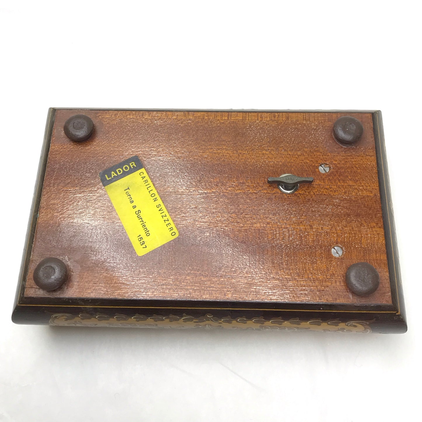 Lador Wood Inlay Music Box, Working Condition, WEAR AND REPAIR