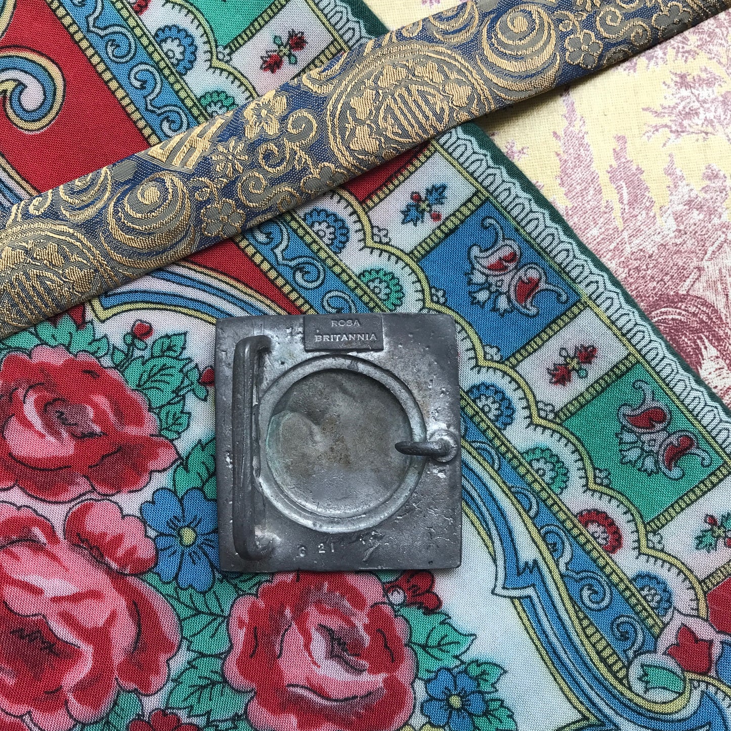Art Nouveau Britannia Metal Belt Buckle