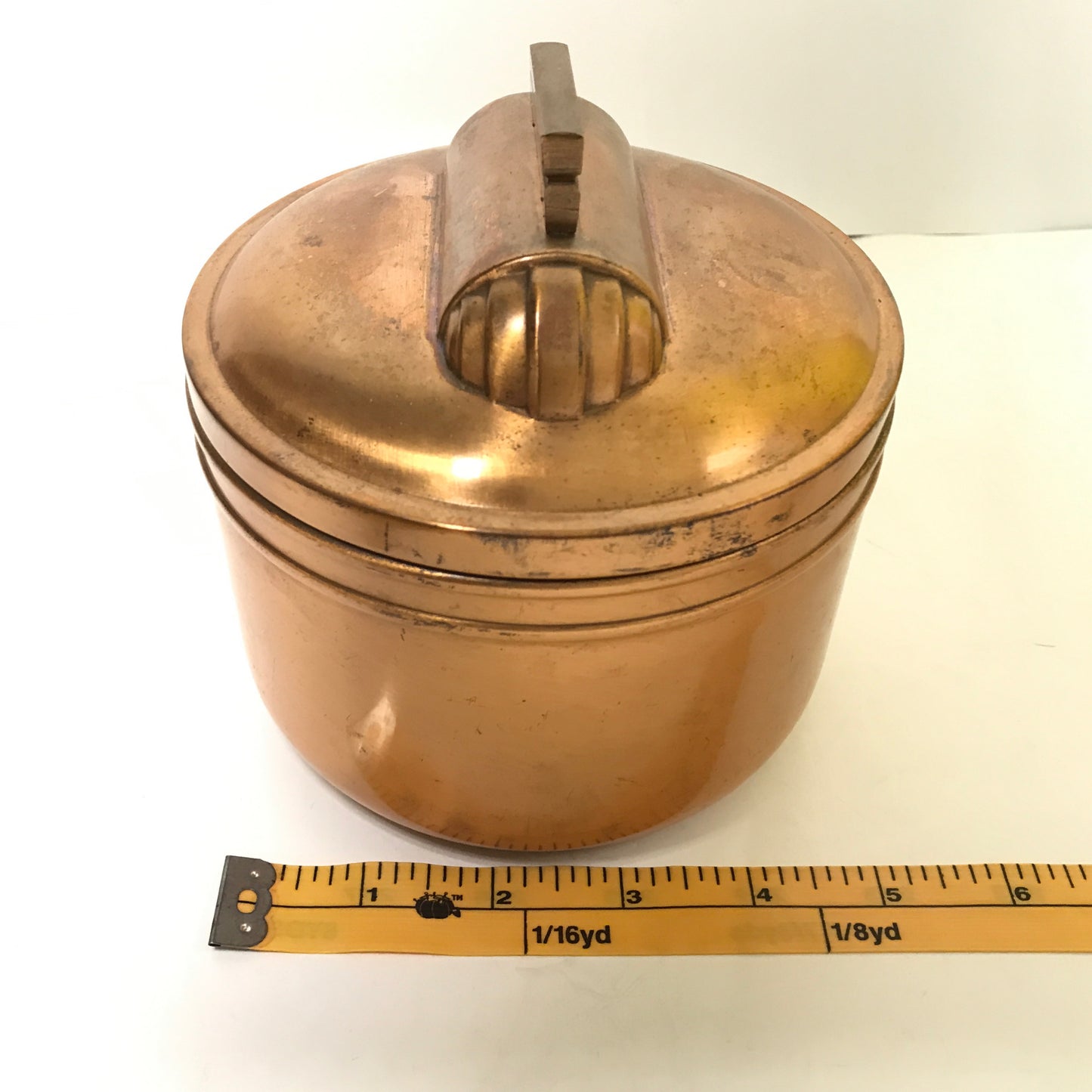 Art Deco Copper Humidor, Tobacco Canister, Retro Container, Tea Caddy