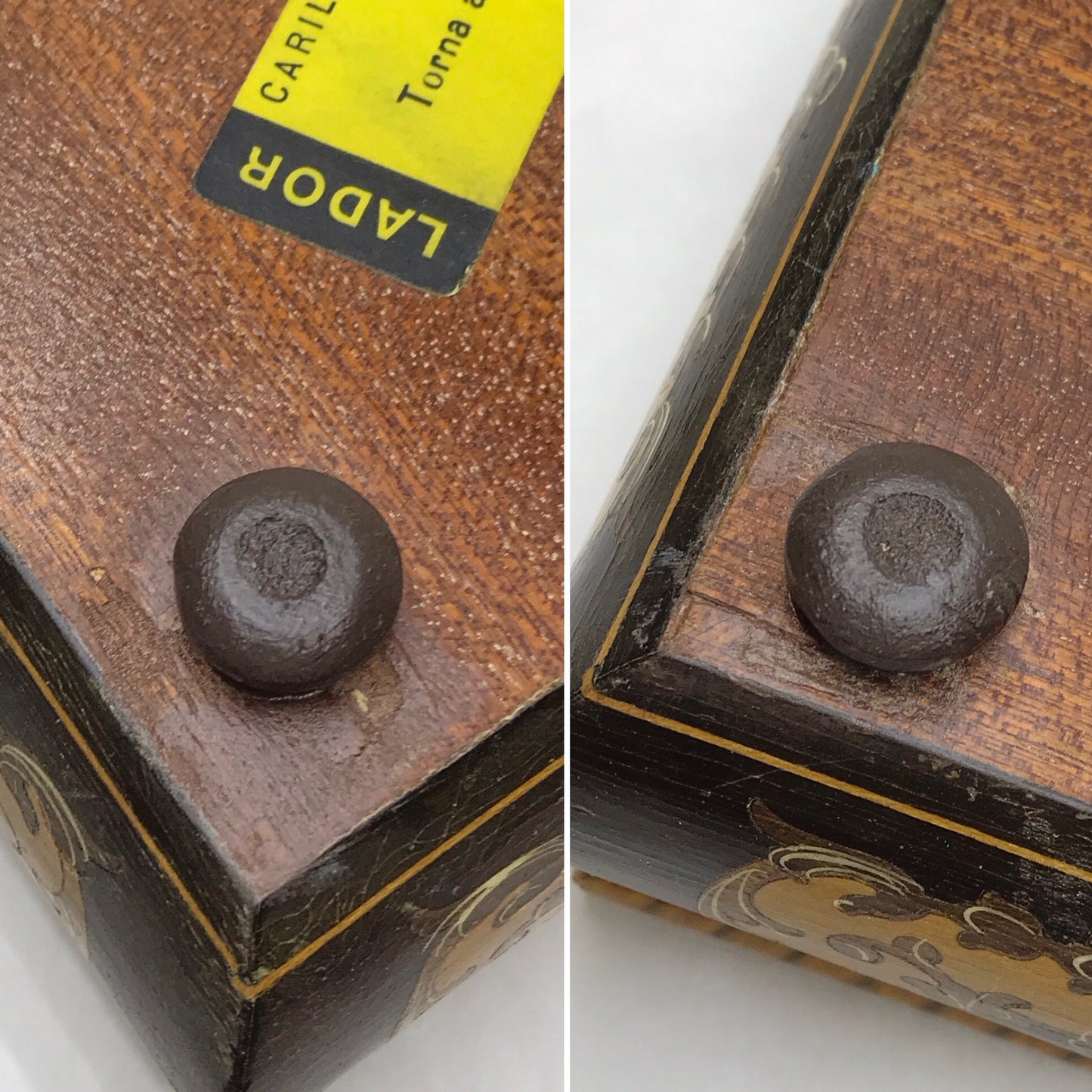 Lador Wood Inlay Music Box, Working Condition, WEAR AND REPAIR