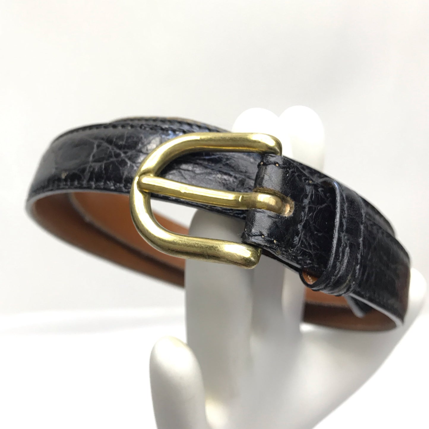 Emporio Armani Black Leather Belt