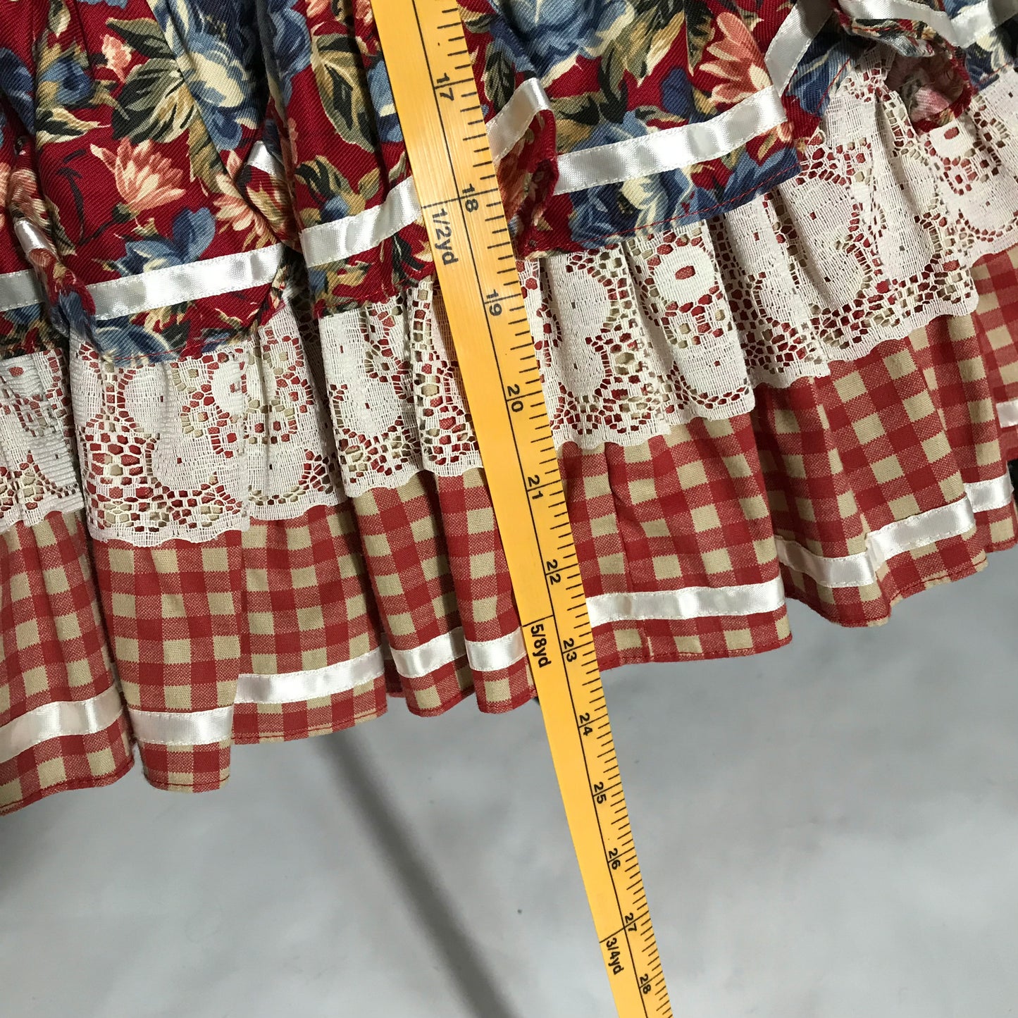 Square Dancing Skirt, Susie’s Ruffles, Size L/XL