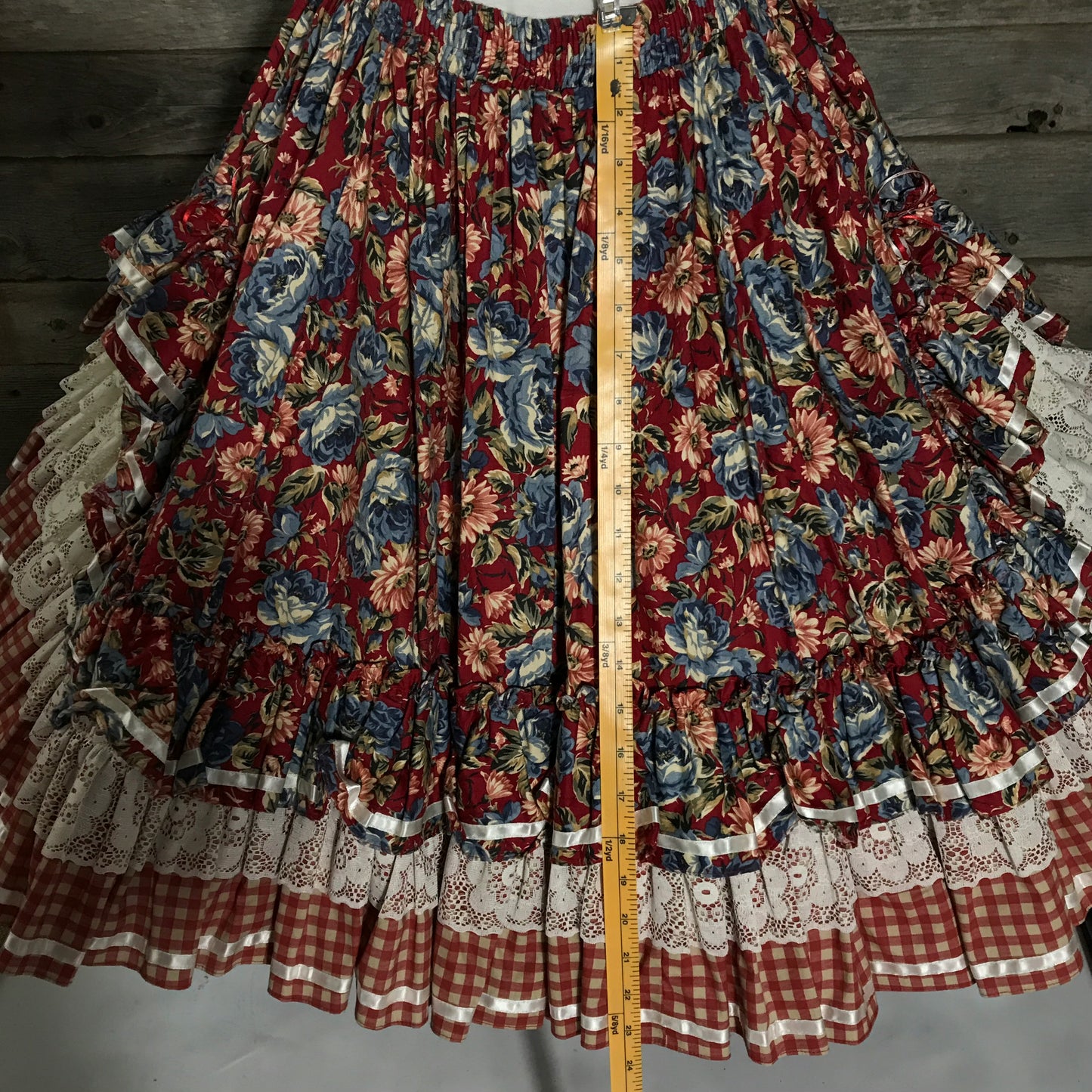 Square Dancing Skirt, Susie’s Ruffles, Size L/XL