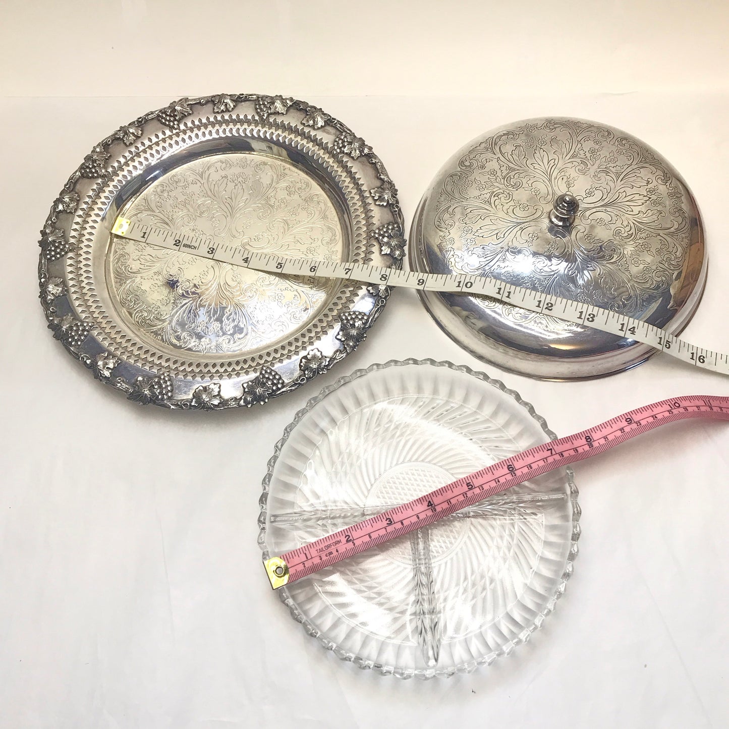 Silver Plate Nut or Candy Tray with Lid, Old English Reproduction, William A Rogers