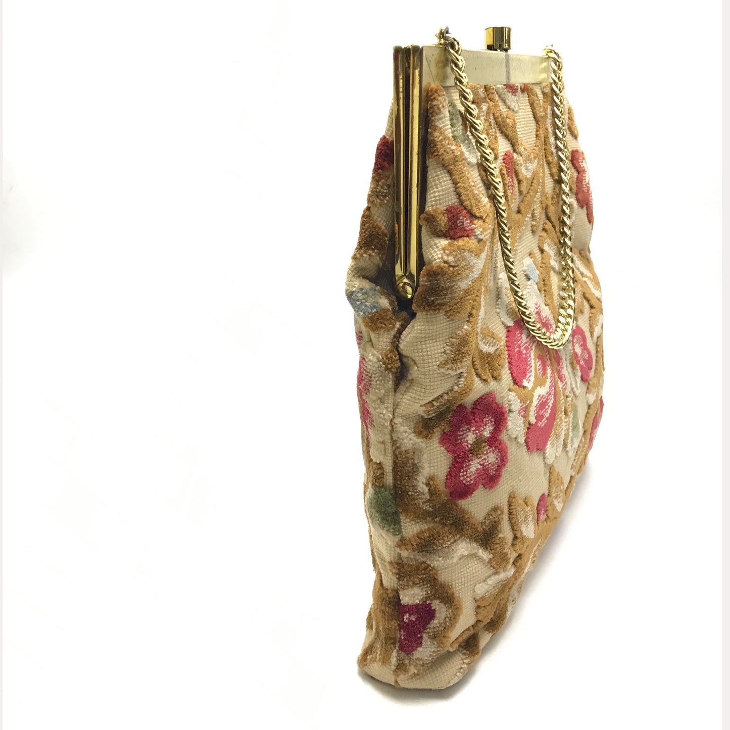 Chenille Tapestry Style Purse, Carpet Bag, circa 1950s, Garay & Co. (1937-1981)