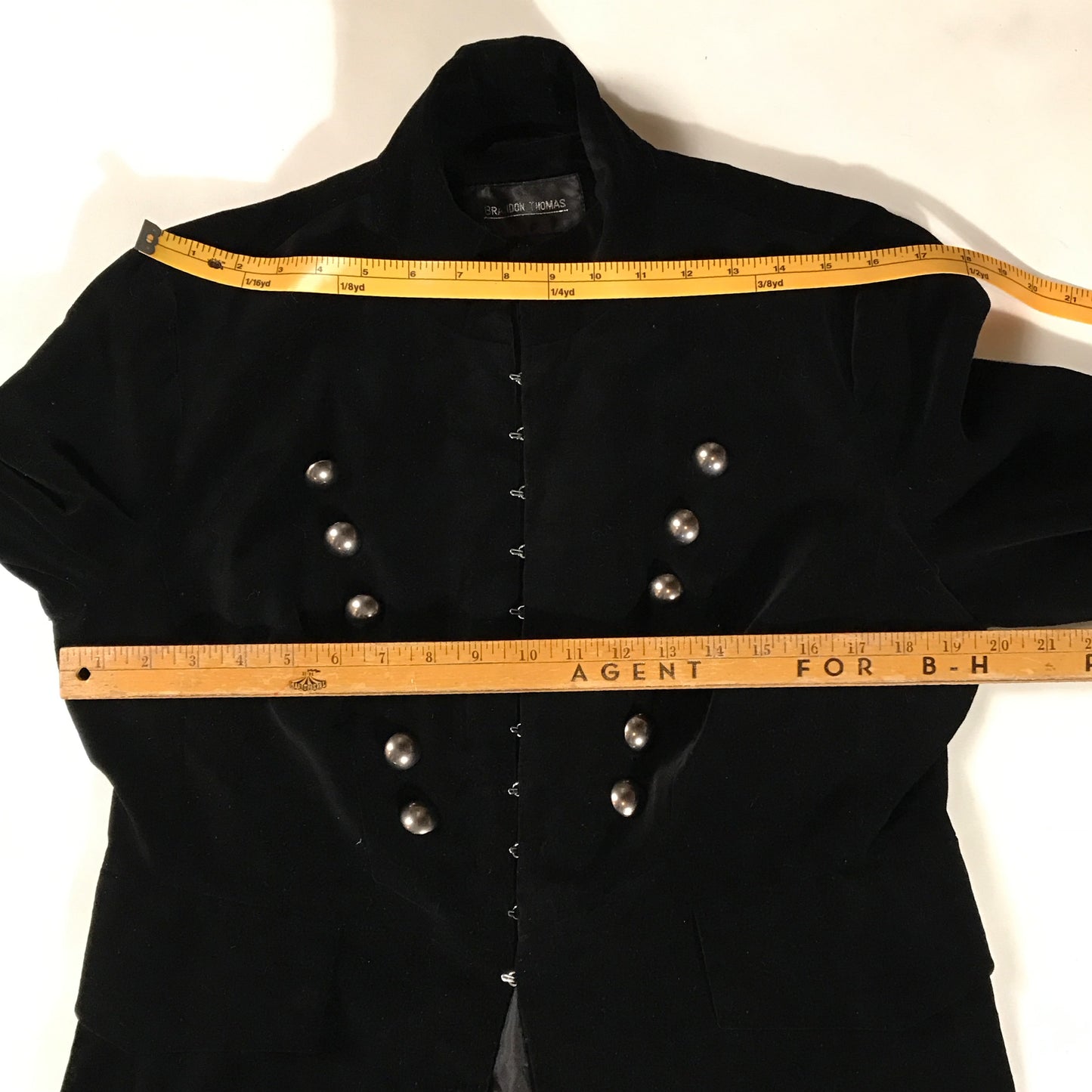 BRANDON THOMAS Black Coachman’s Coat