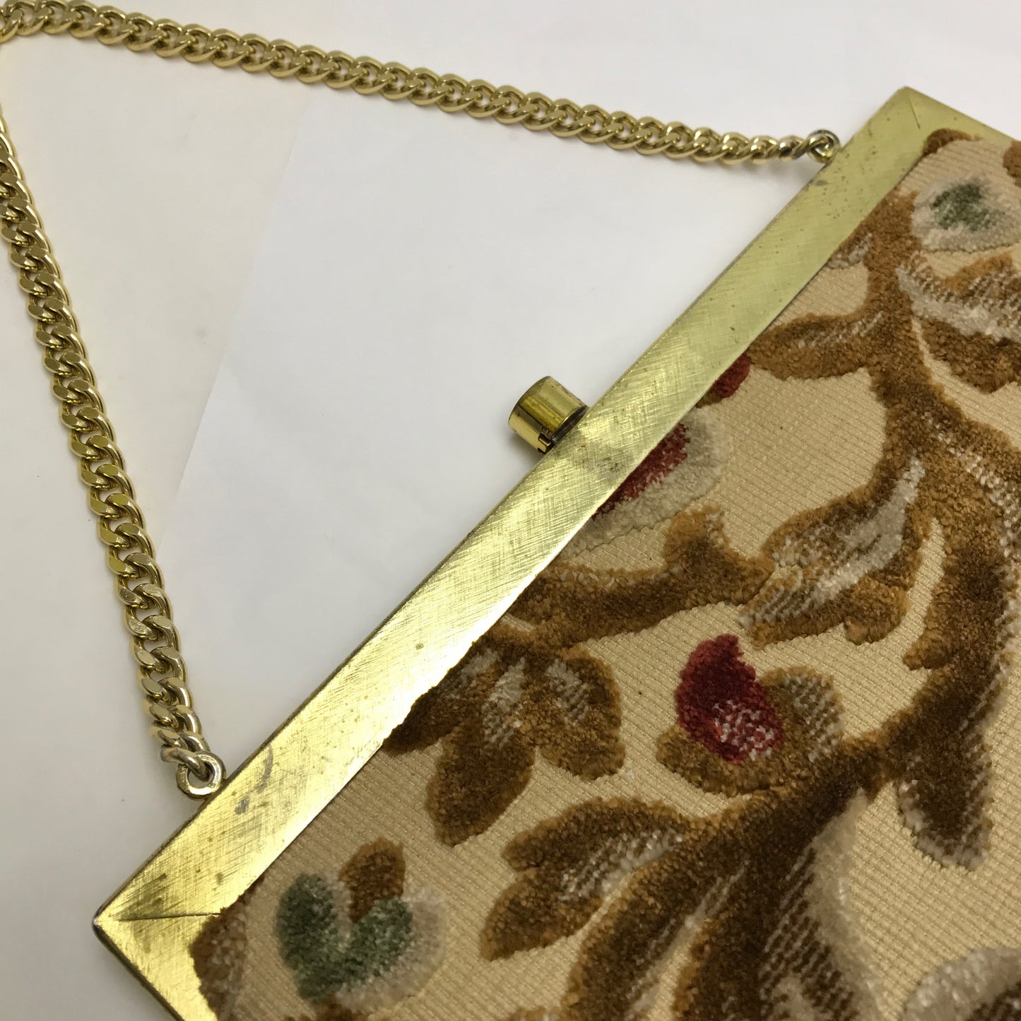 Chenille Tapestry Style Purse, Carpet Bag, circa 1950s, Garay & Co. (1937-1981)