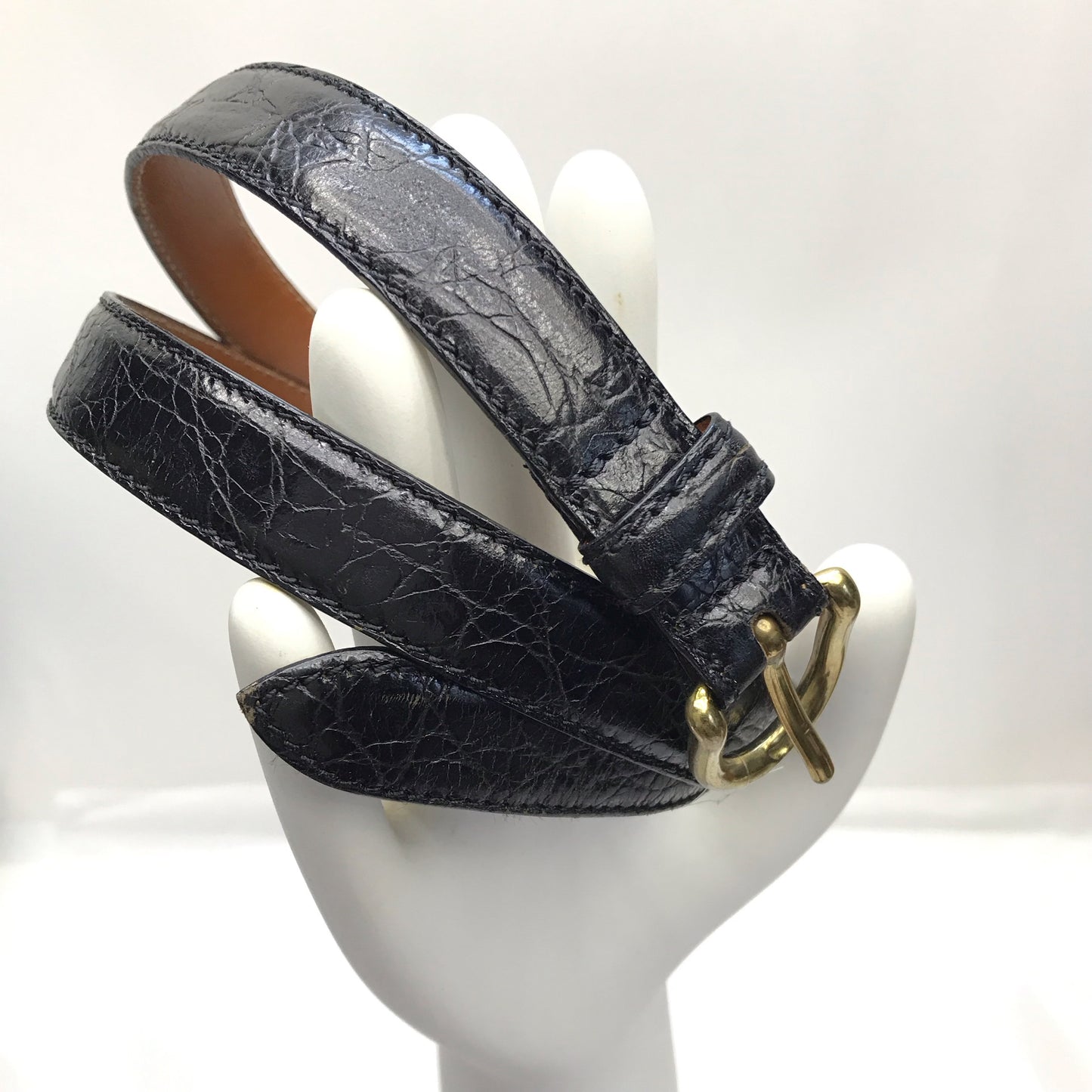 Emporio Armani Black Leather Belt