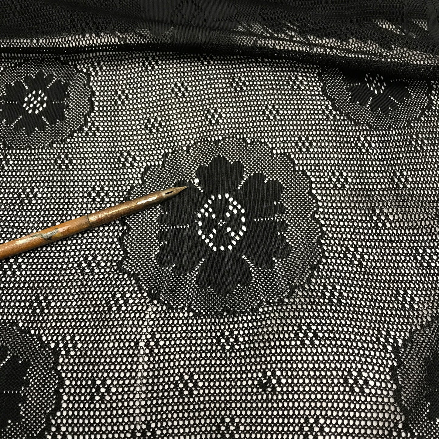 1920s Black Lace Scarf, Mourning Shawl