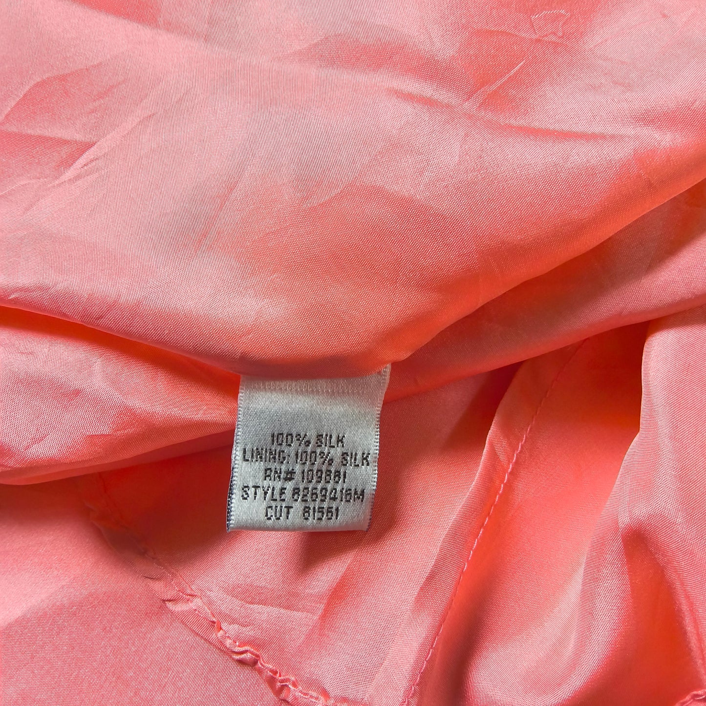Donna Ricco Pink Silk Halter Dress with Hankerchief Hem, Size 8