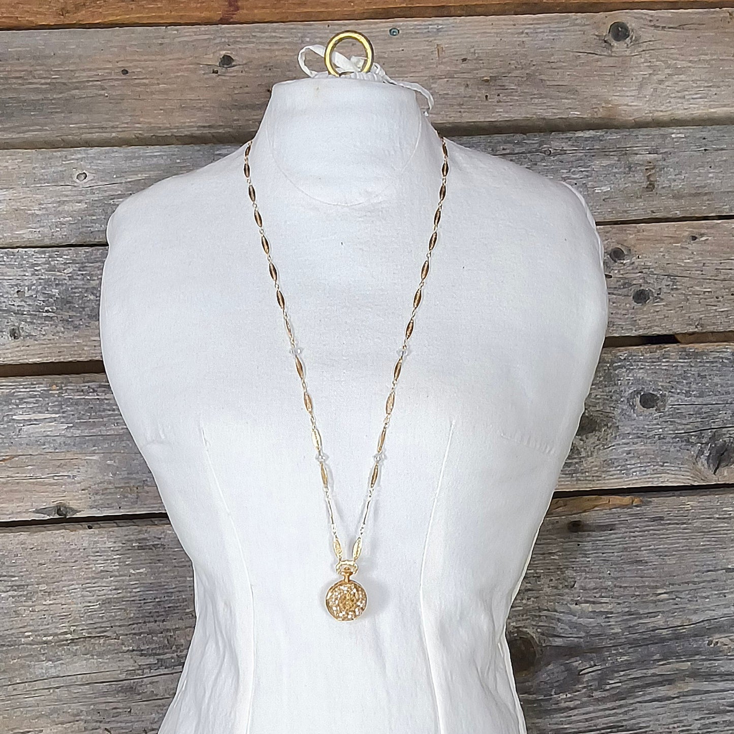 Pocket Watch Style Necklace, 1928 Brand, Quartz Battery Operated Watch