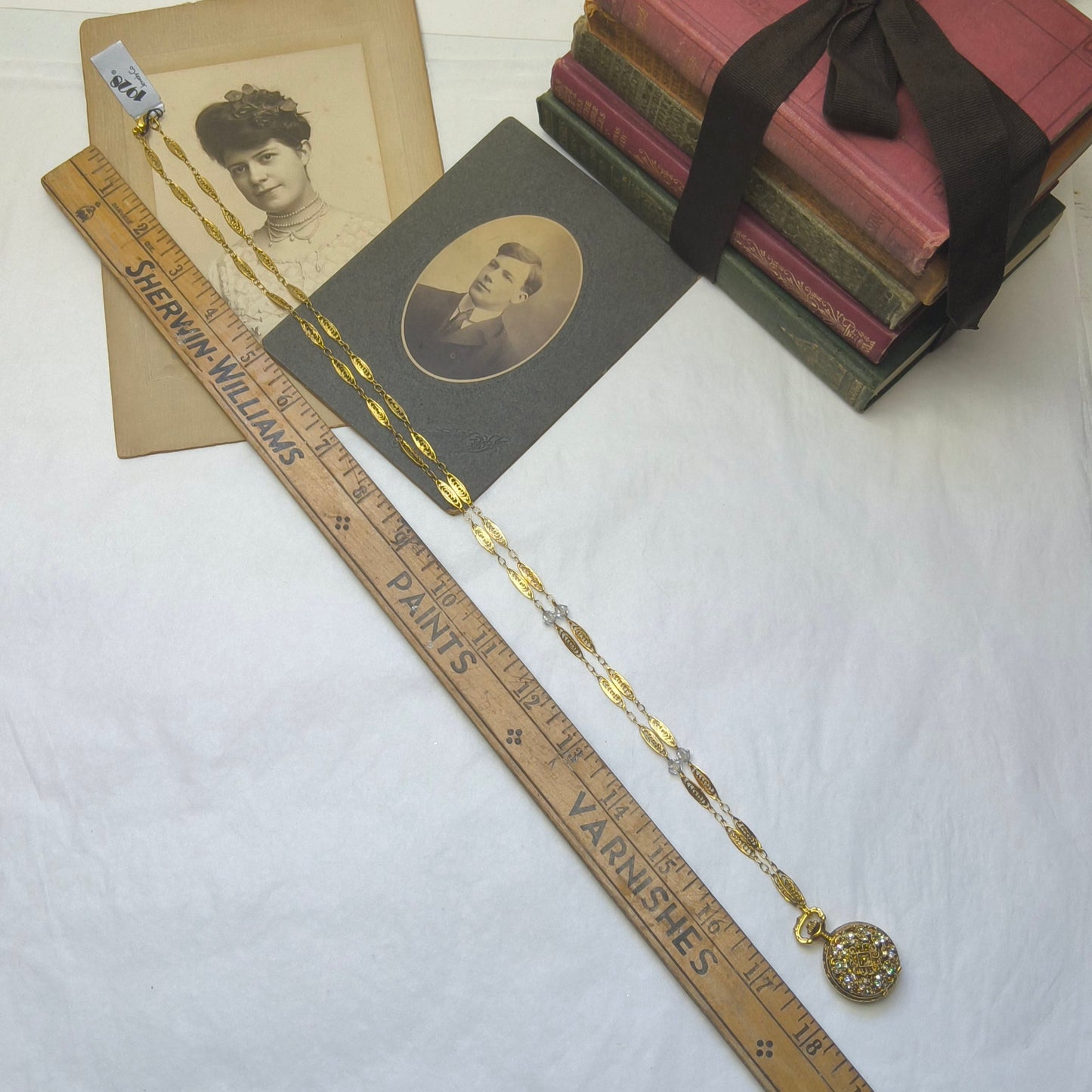 Pocket Watch Style Necklace, 1928 Brand, Quartz Battery Operated Watch