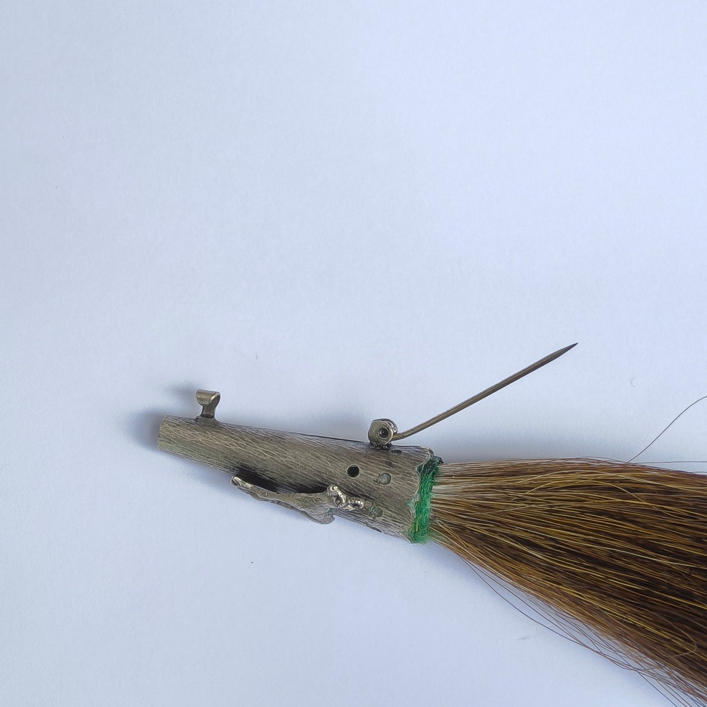 Vintage German Wild Boar Hair Pin, Hunting Hat Pin, Lapel Brooch