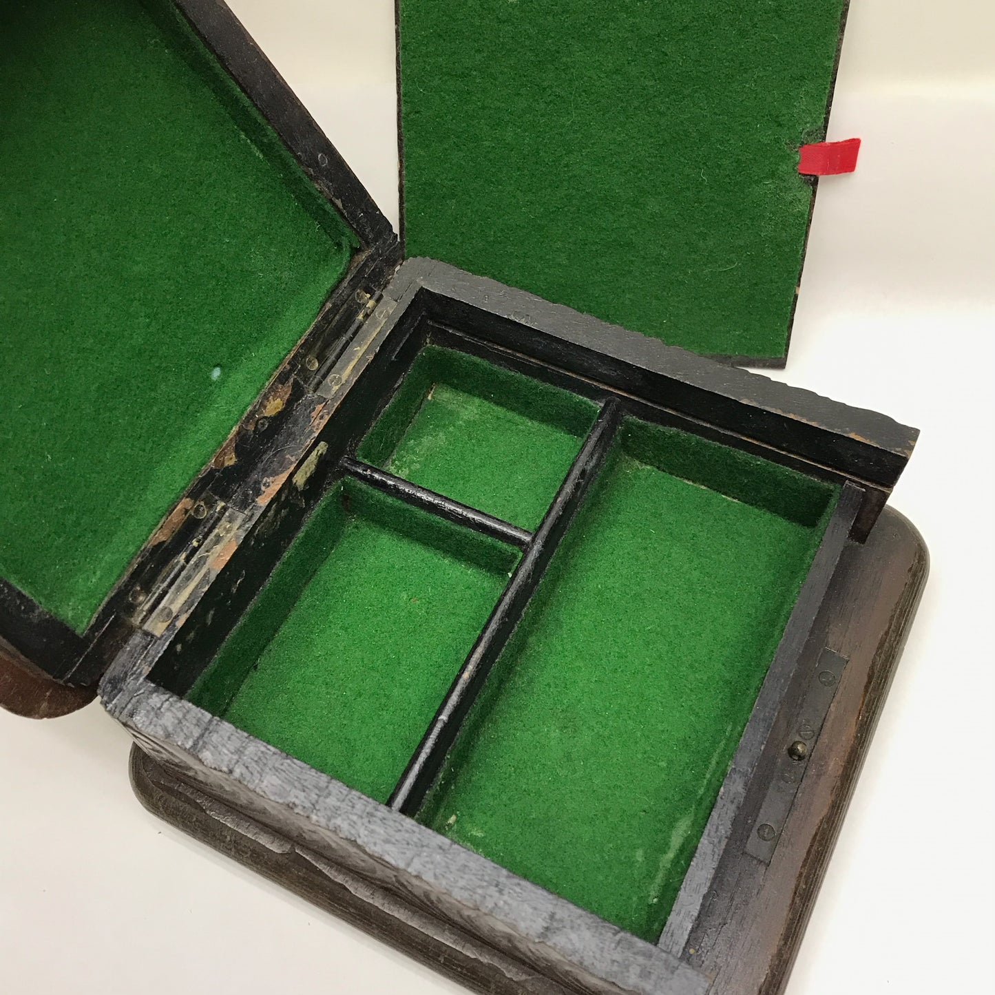 Ornate Carved Wood Box with Concealed Compartments, AT FAULT