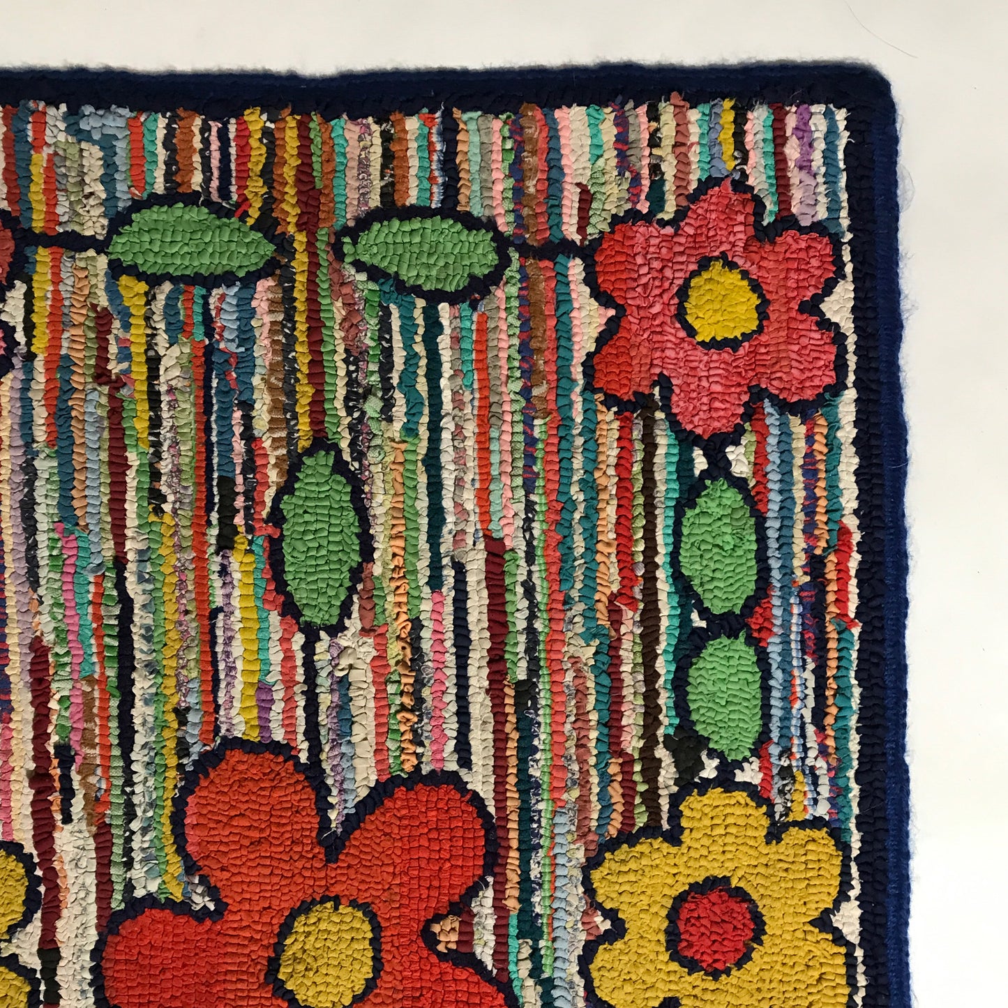 Flower Power Rag Rug, Floor Decor