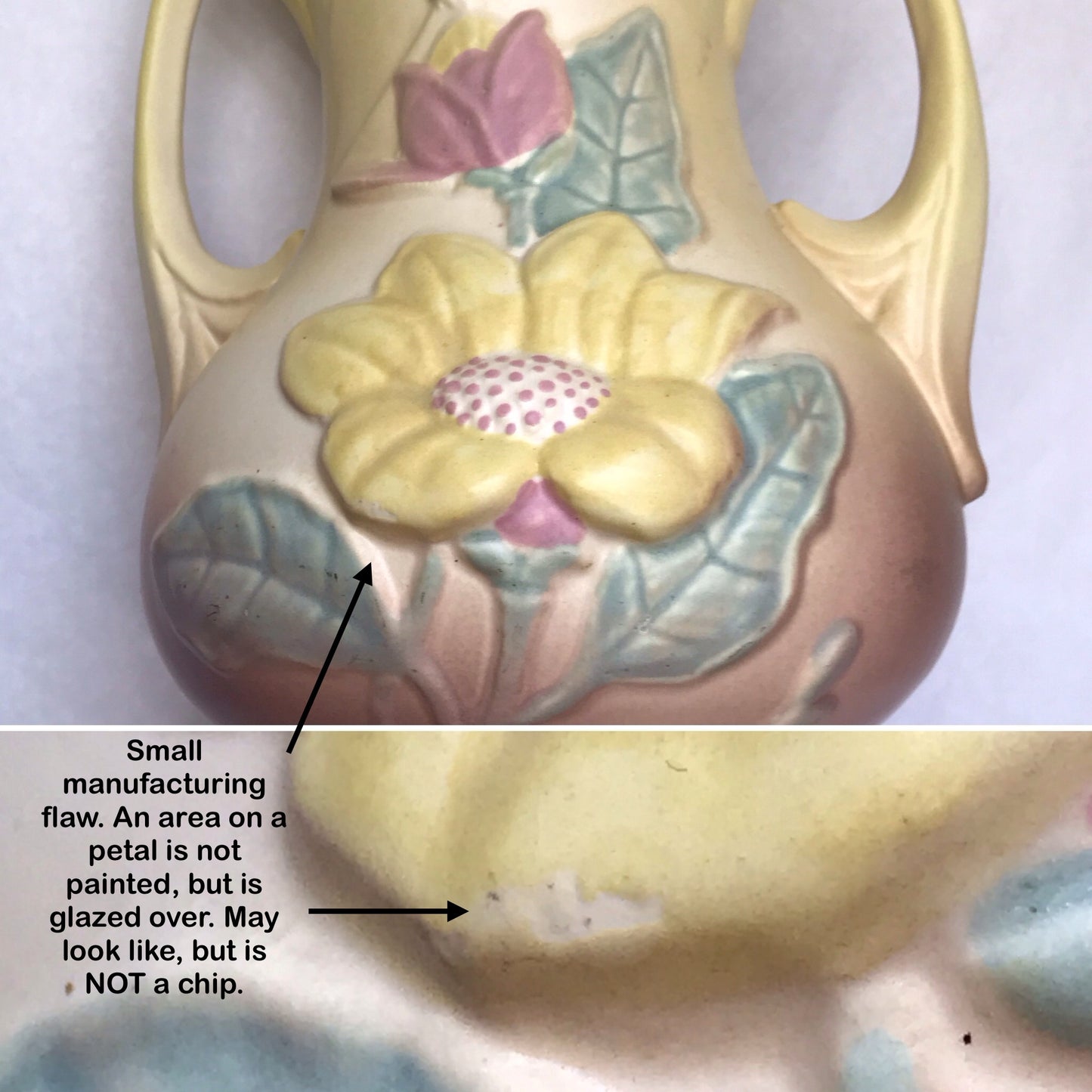 Hull Pottery Yellow Magnolia Vase