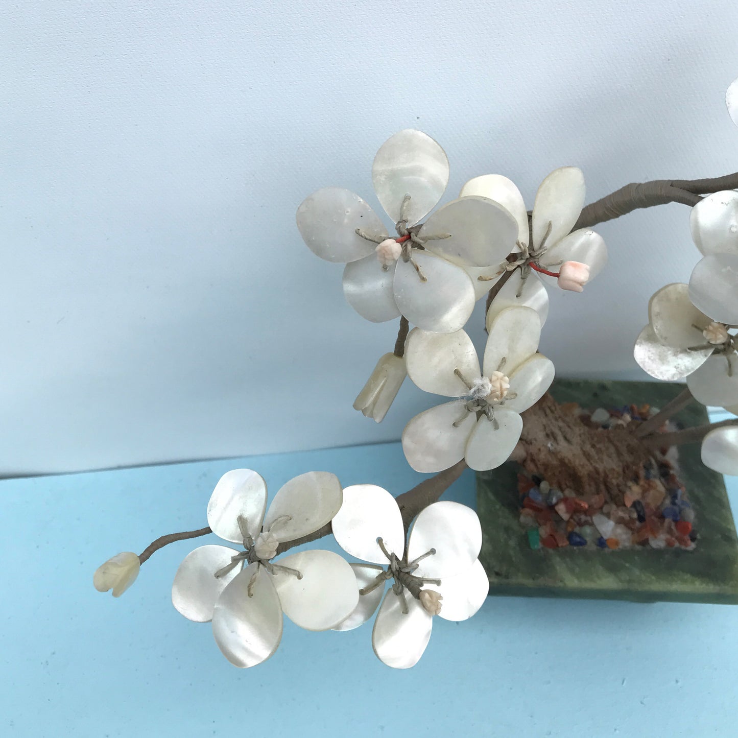 Stone and Mother of Pearl Miniature Cherry Blossom Tree