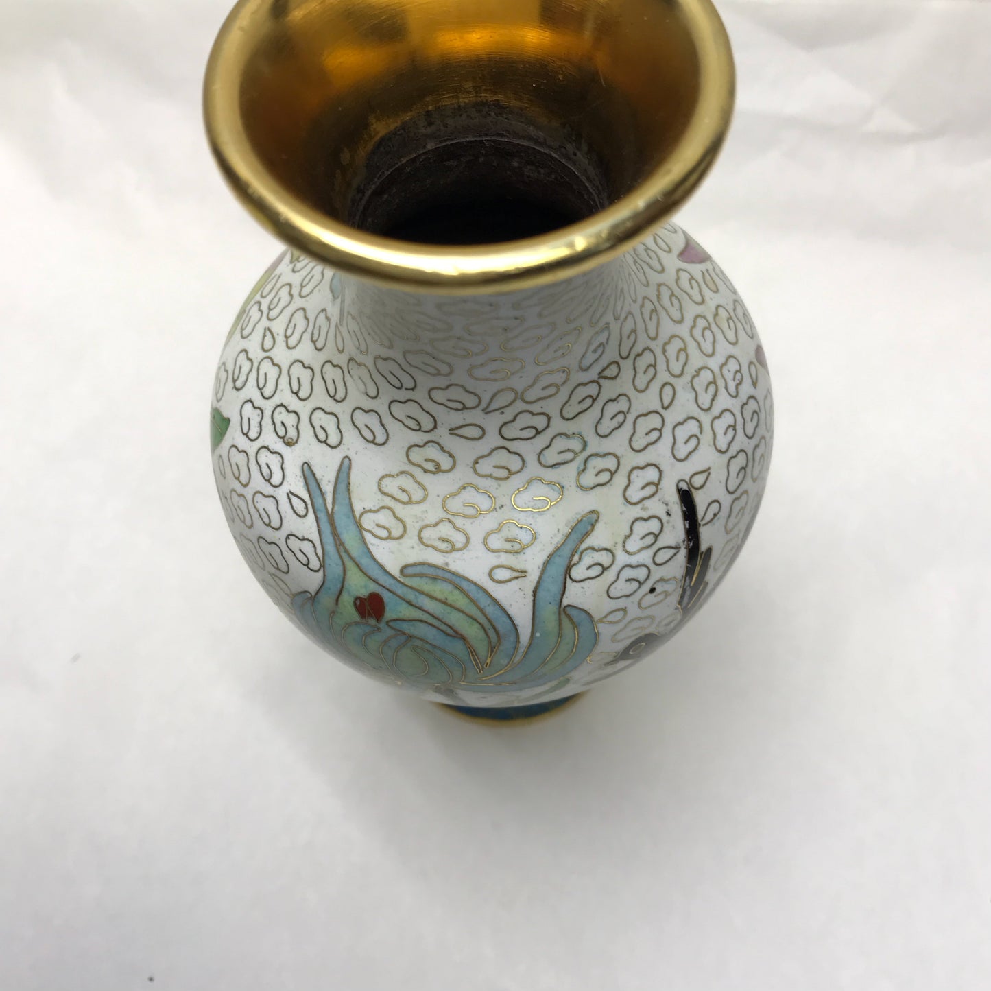 Chinese Cloisonné Vase, 6 inches