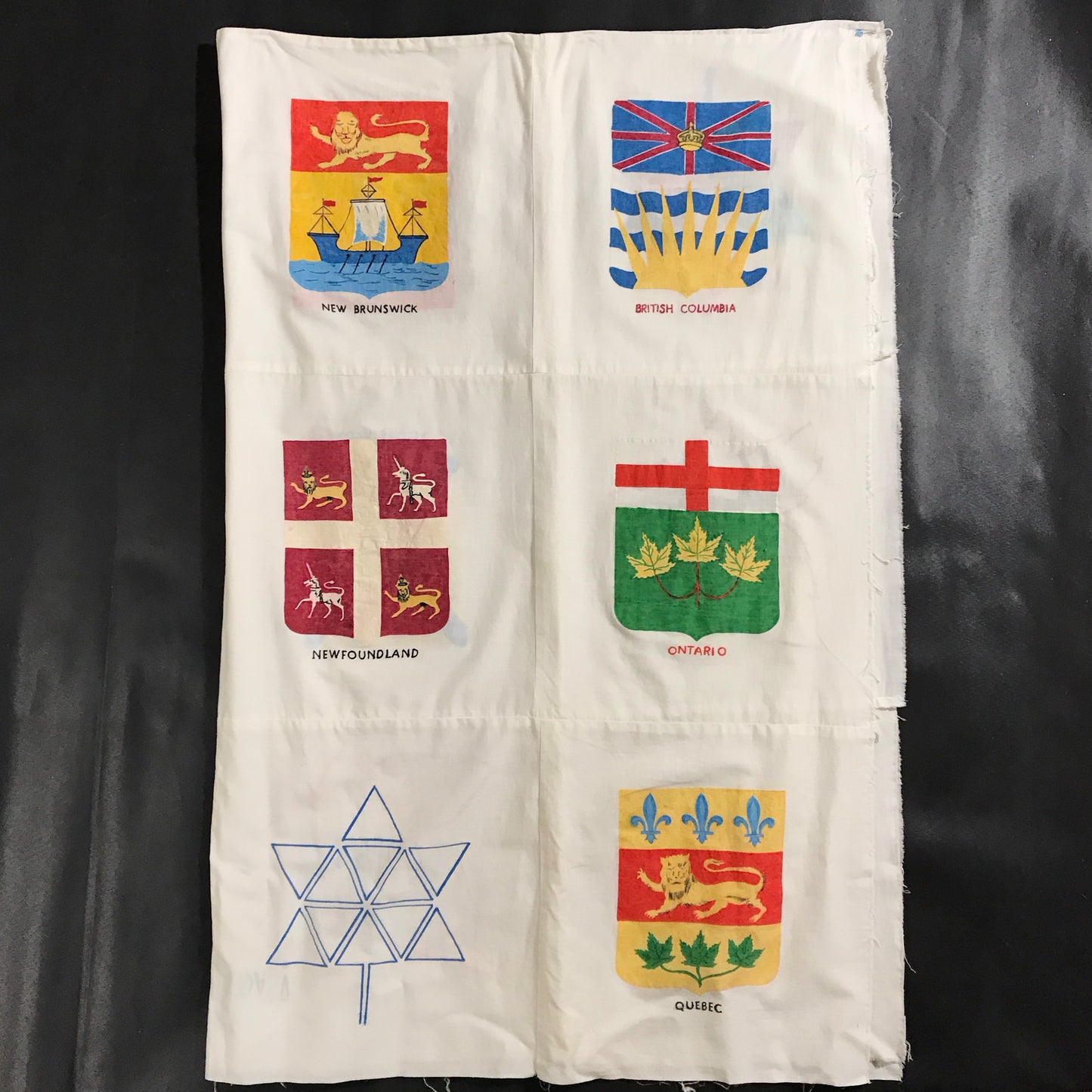 Quilt Topper, Canadian Centennial and Expo 67 Handmade Souvenir