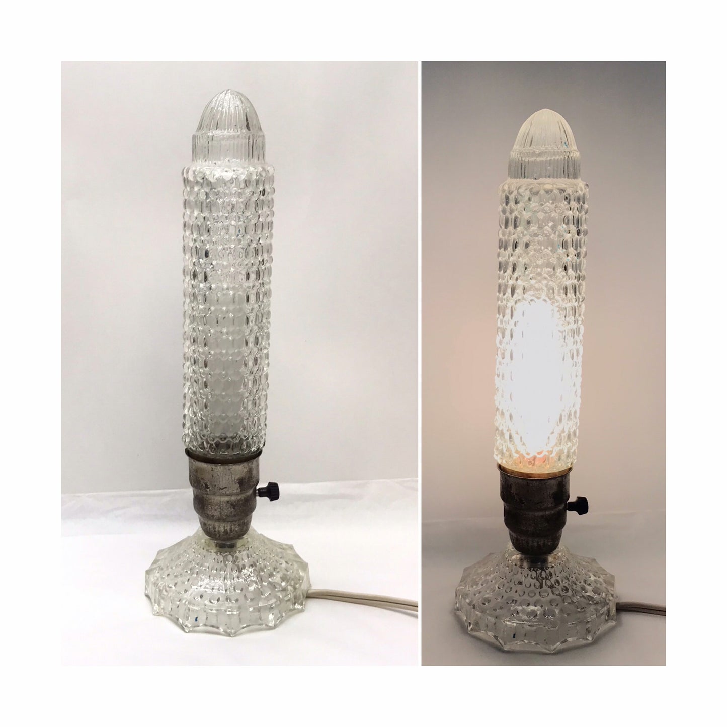 Vintage Torpedo Lamp, Bullet Lamp, Tabletop Lighting, Art Deco Style