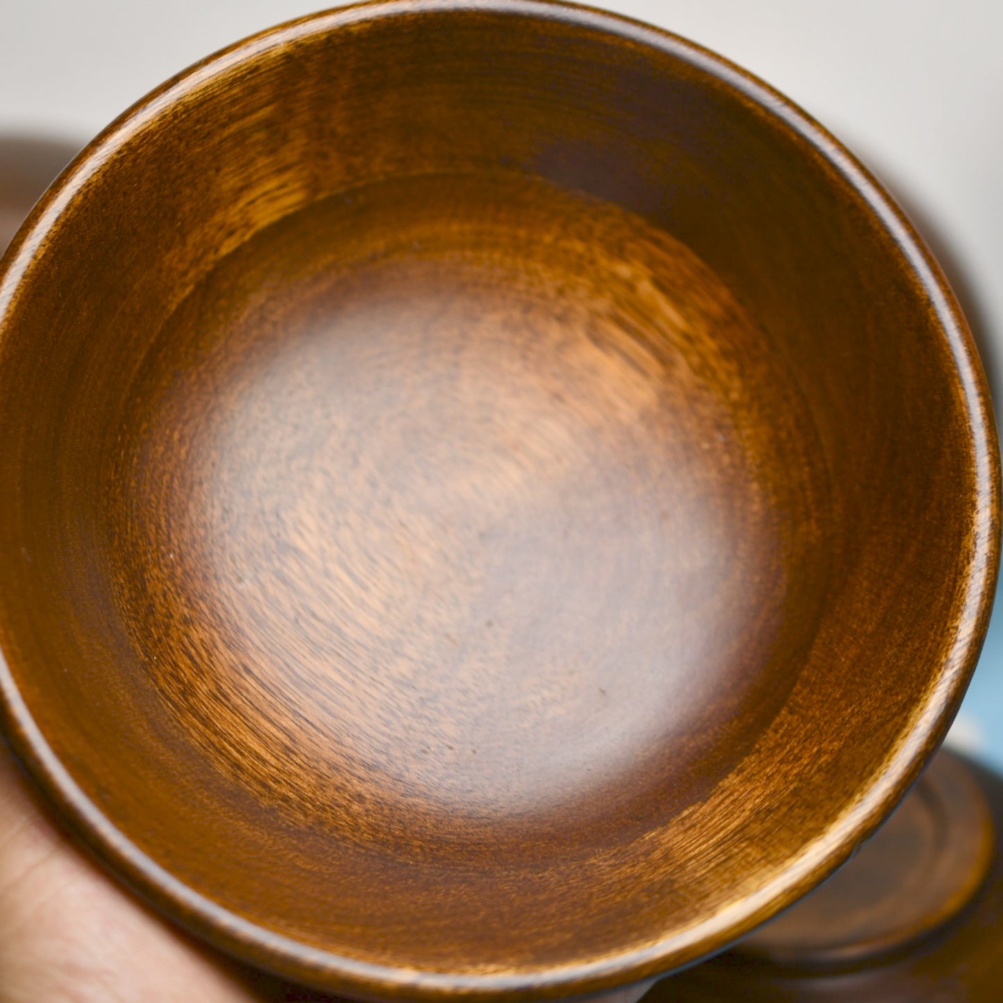 5 Lightweight Wooden Bowls, Dinner Roll Plates, Small Salad Dish, 6 inches