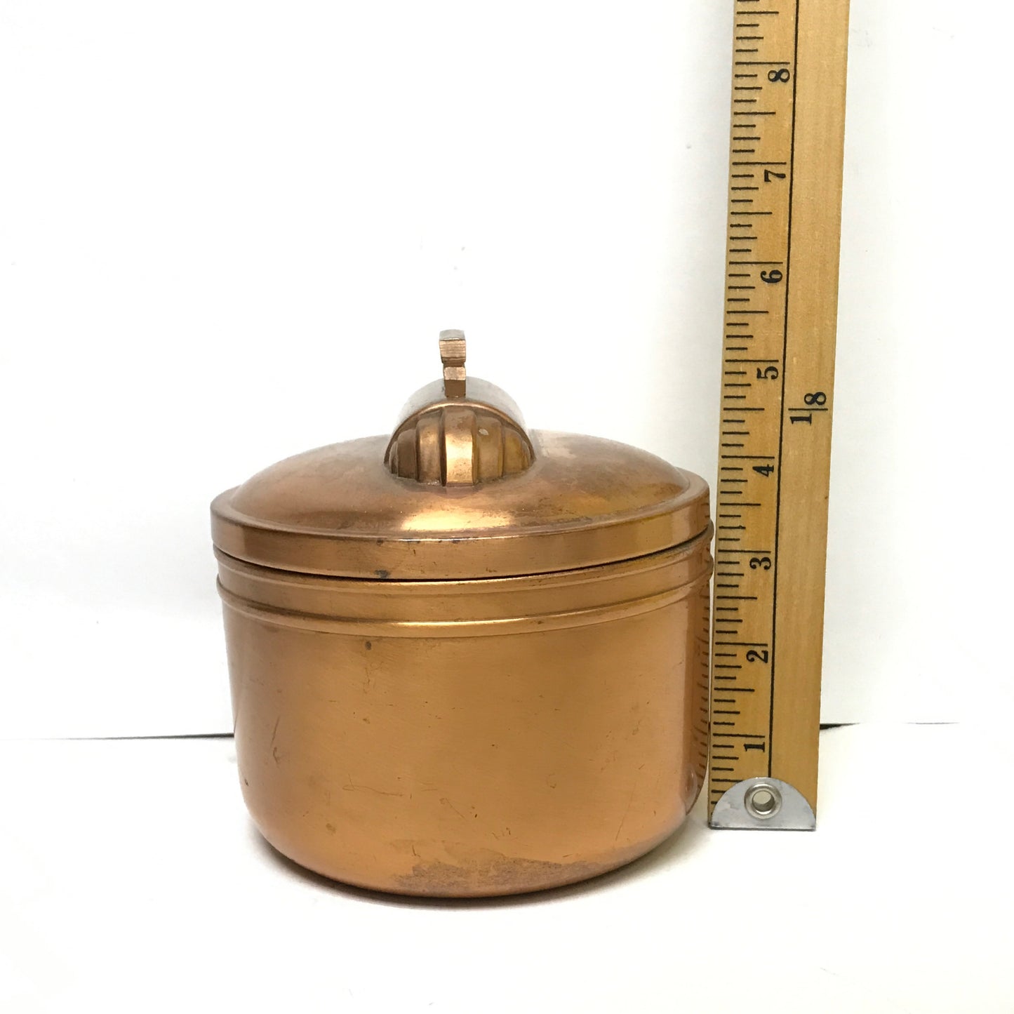 Art Deco Copper Humidor, Tobacco Canister, Retro Container, Tea Caddy