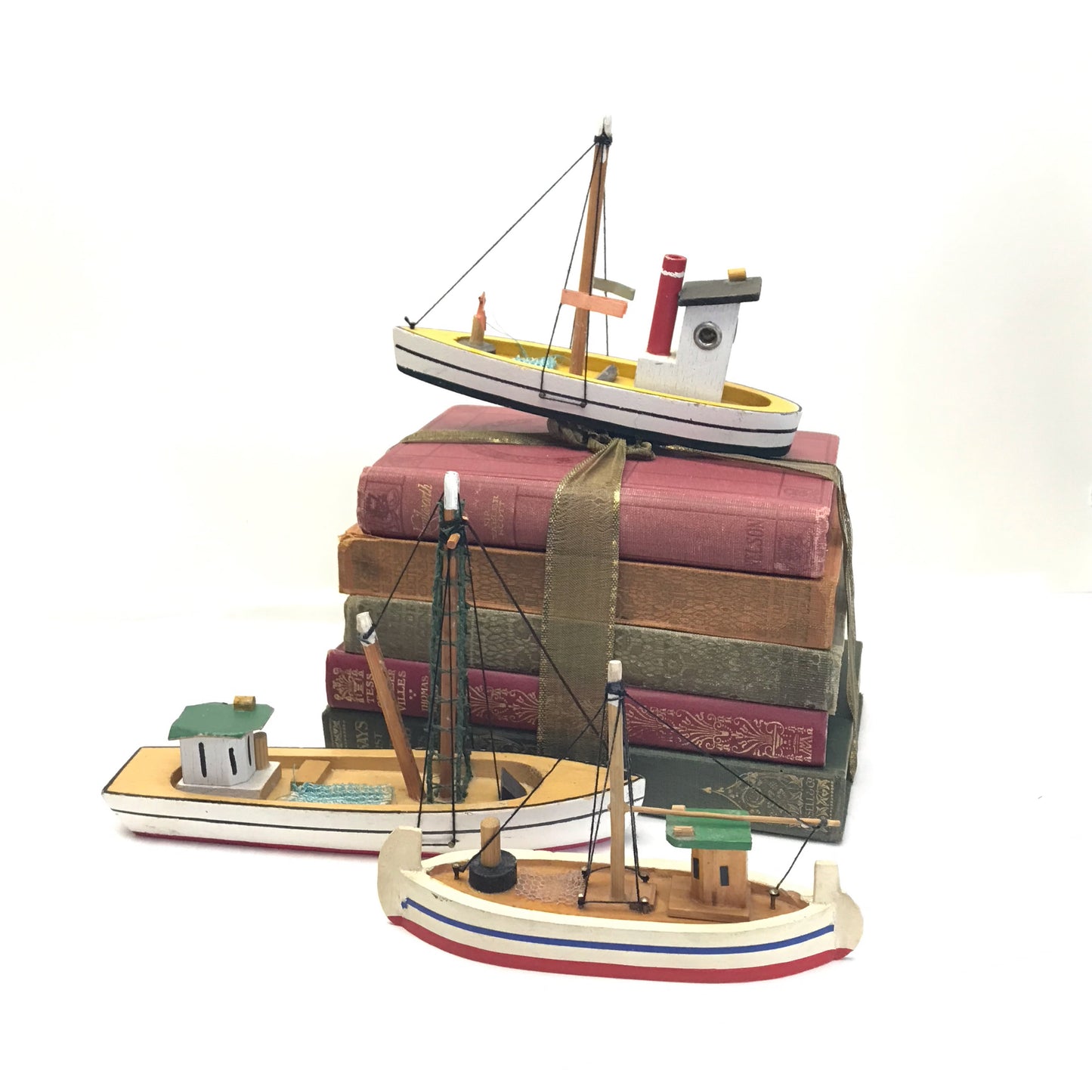 Miniature Decorative Wooden Boats