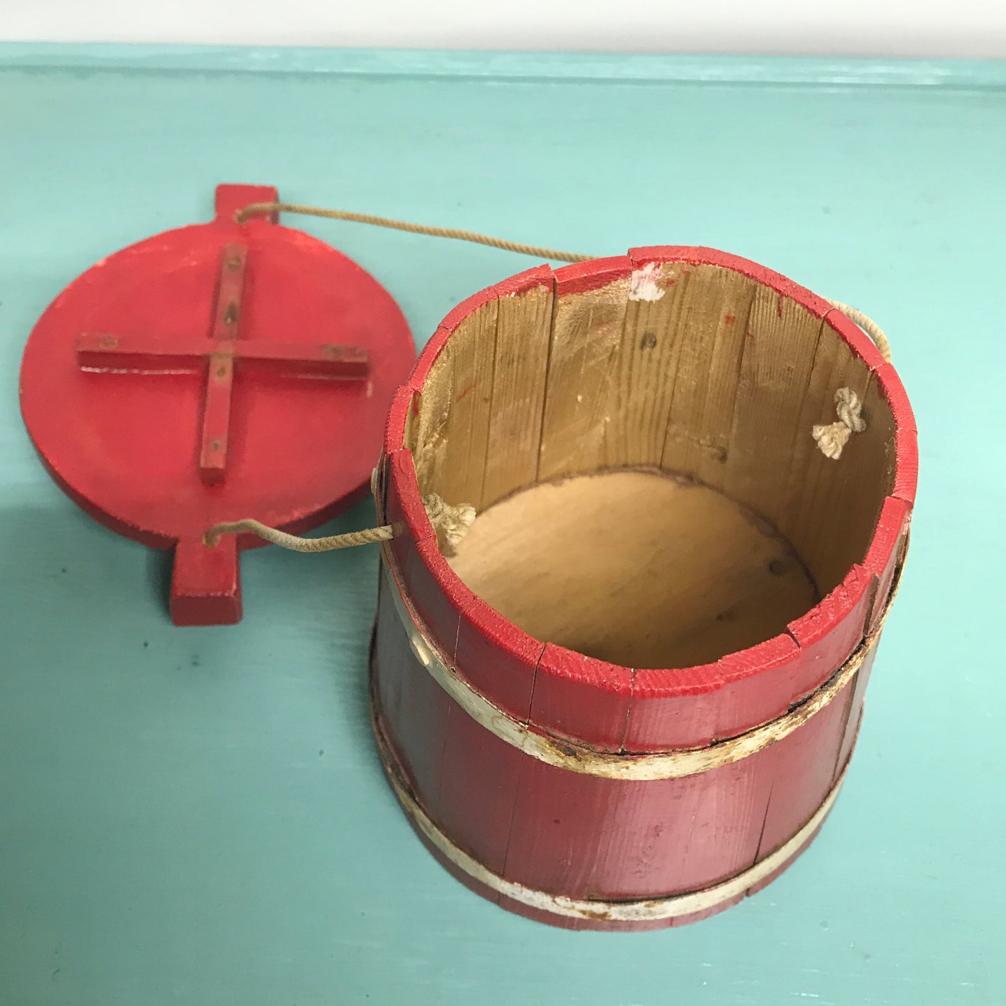 Vintage Newfoundland Wooden Grub Pail