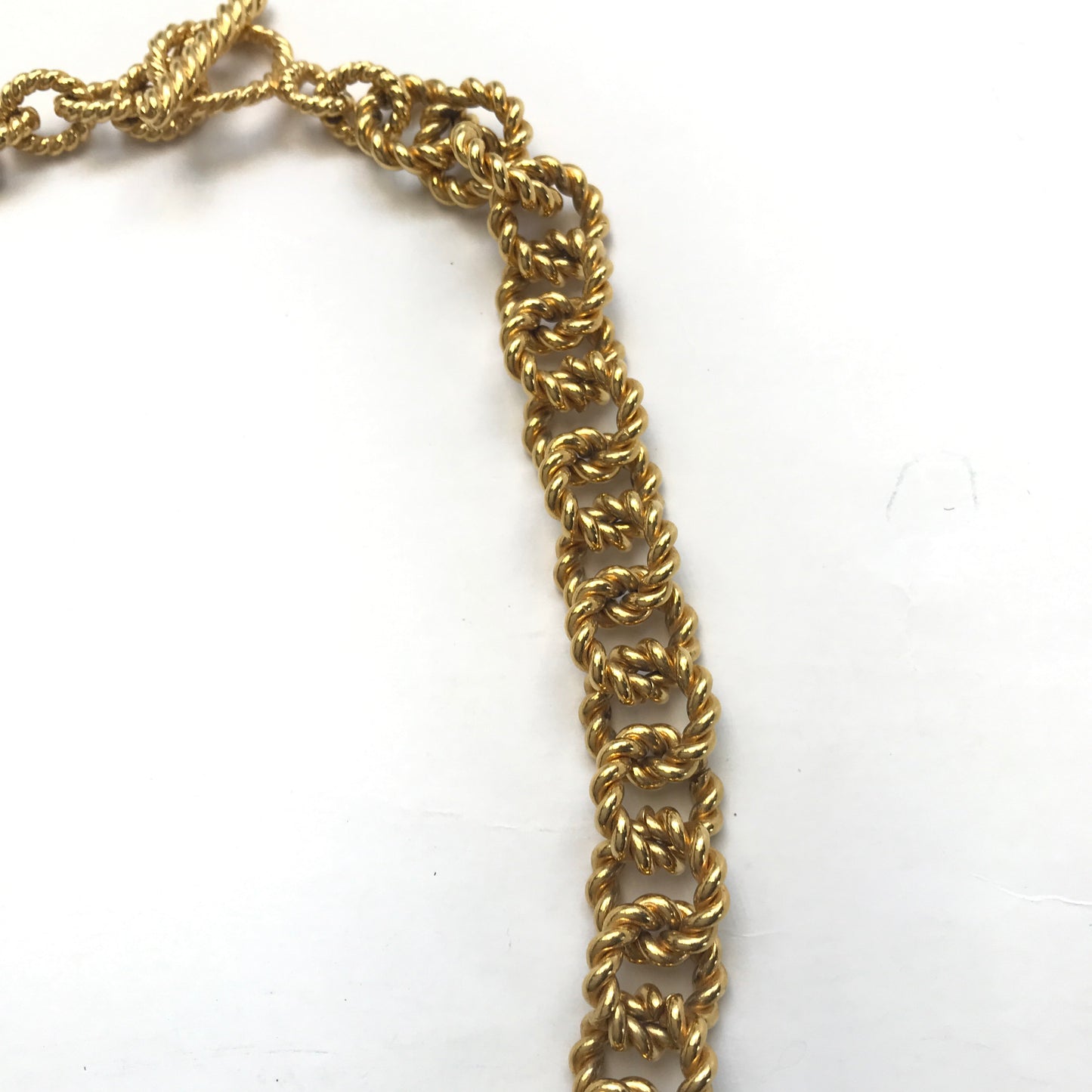 Monet Gold Necklace with Rope Design and Toggle Clasp, Cable Chain,  Vintage & Retro Jewellery