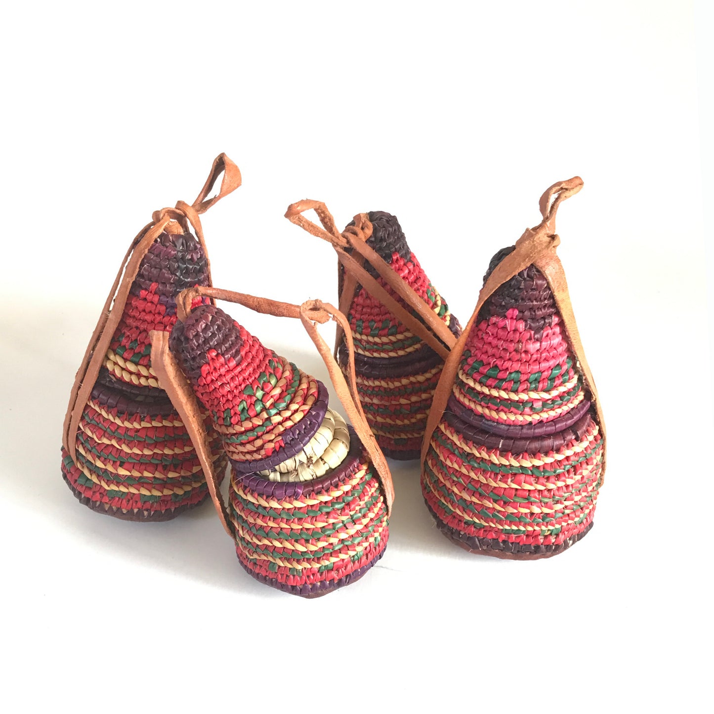 Set of 4 Grass Woven Ornaments, Mini Scent Baskets, Closet & Drawer Fresheners, PRICE 4 ALL