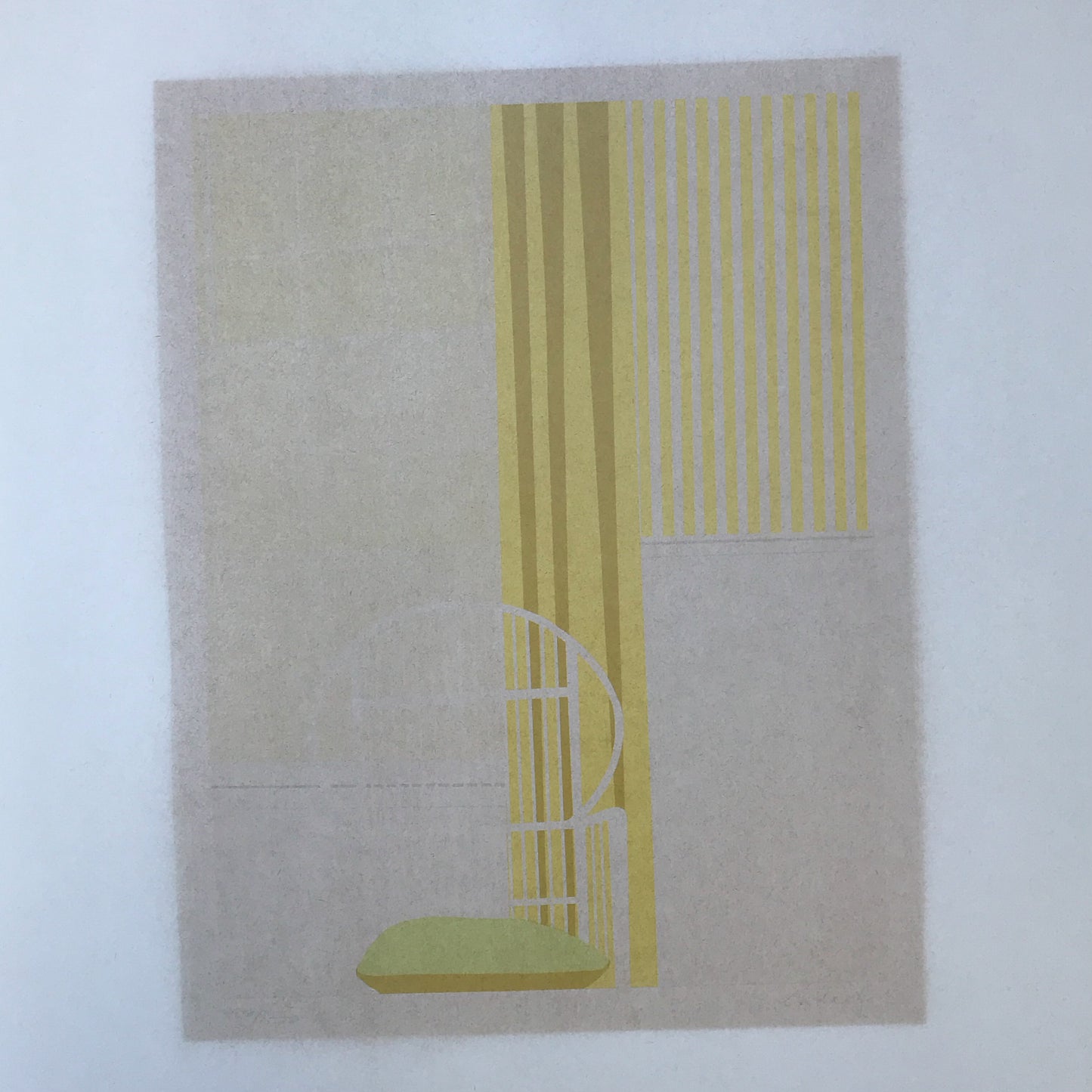 Faded Kim Ondaatje Print “Chair” Unframed from The House on Piccadilly Street Series c.1970s, Faintly Signed and Numbered