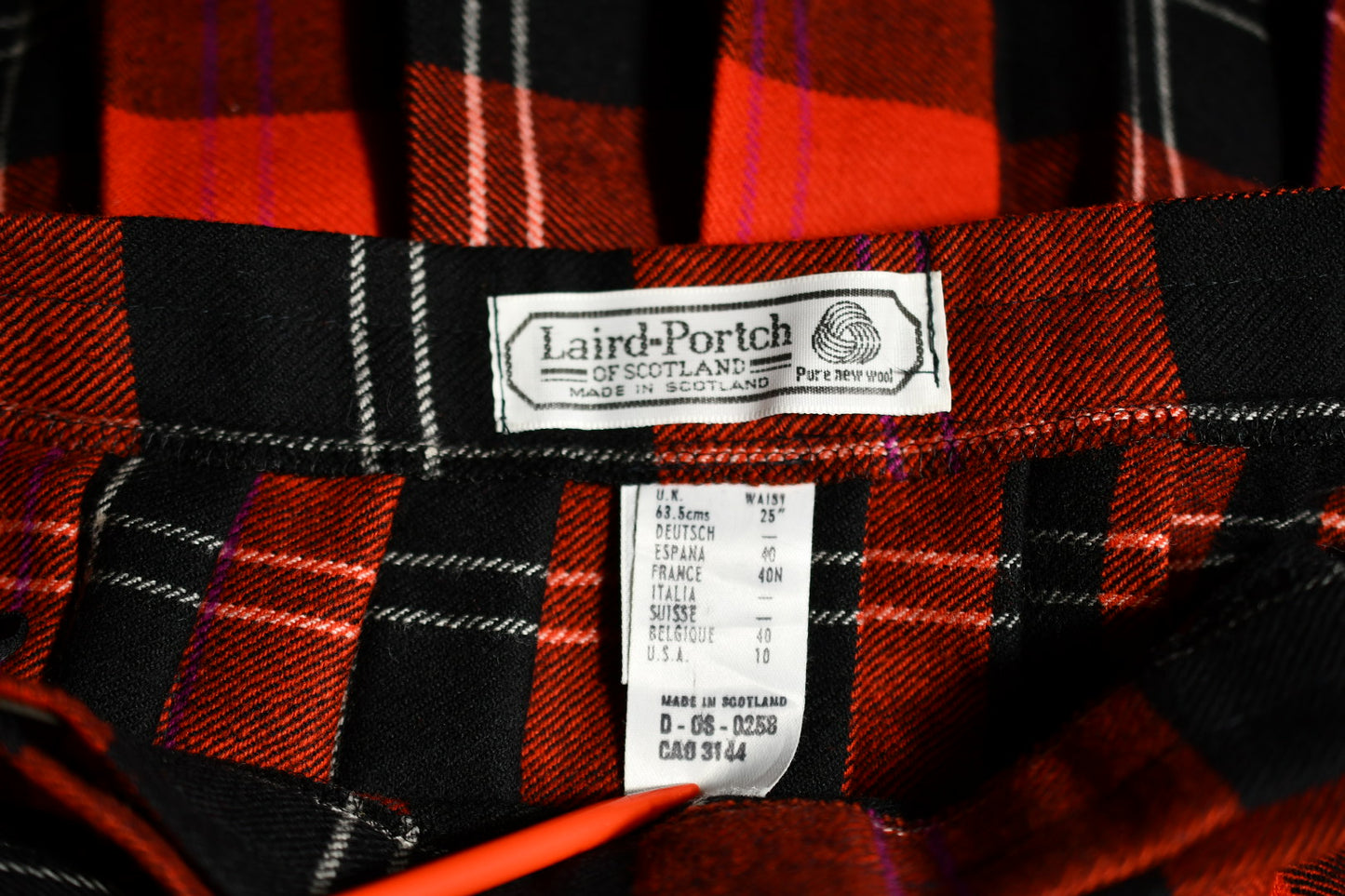 Laird-Portch of Scotland Red Tartan Kilt Skirt