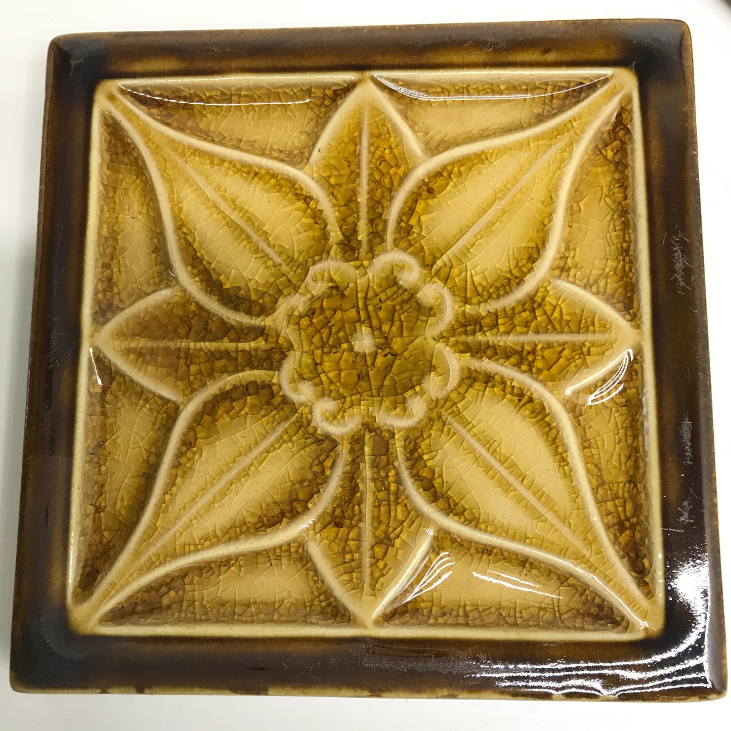 Majolica-Style Coaster Set, Set of 4 Tiles