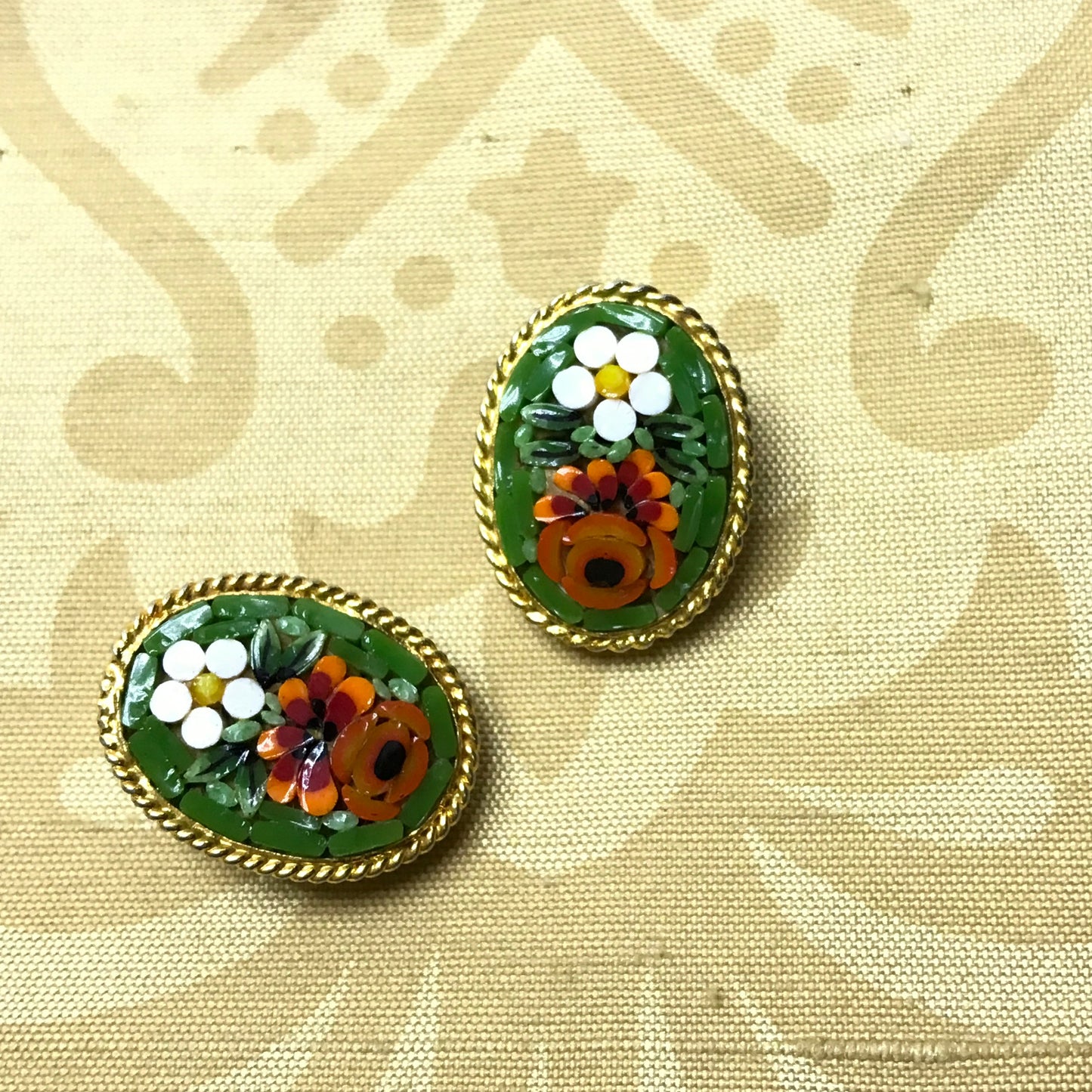 Mosaic Clip-on Earrings