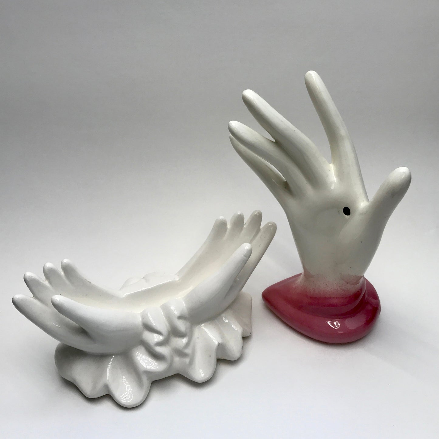 Vintage Ceramic Hand Displays, 2 Pieces, Jewellery Displays, Photography Props