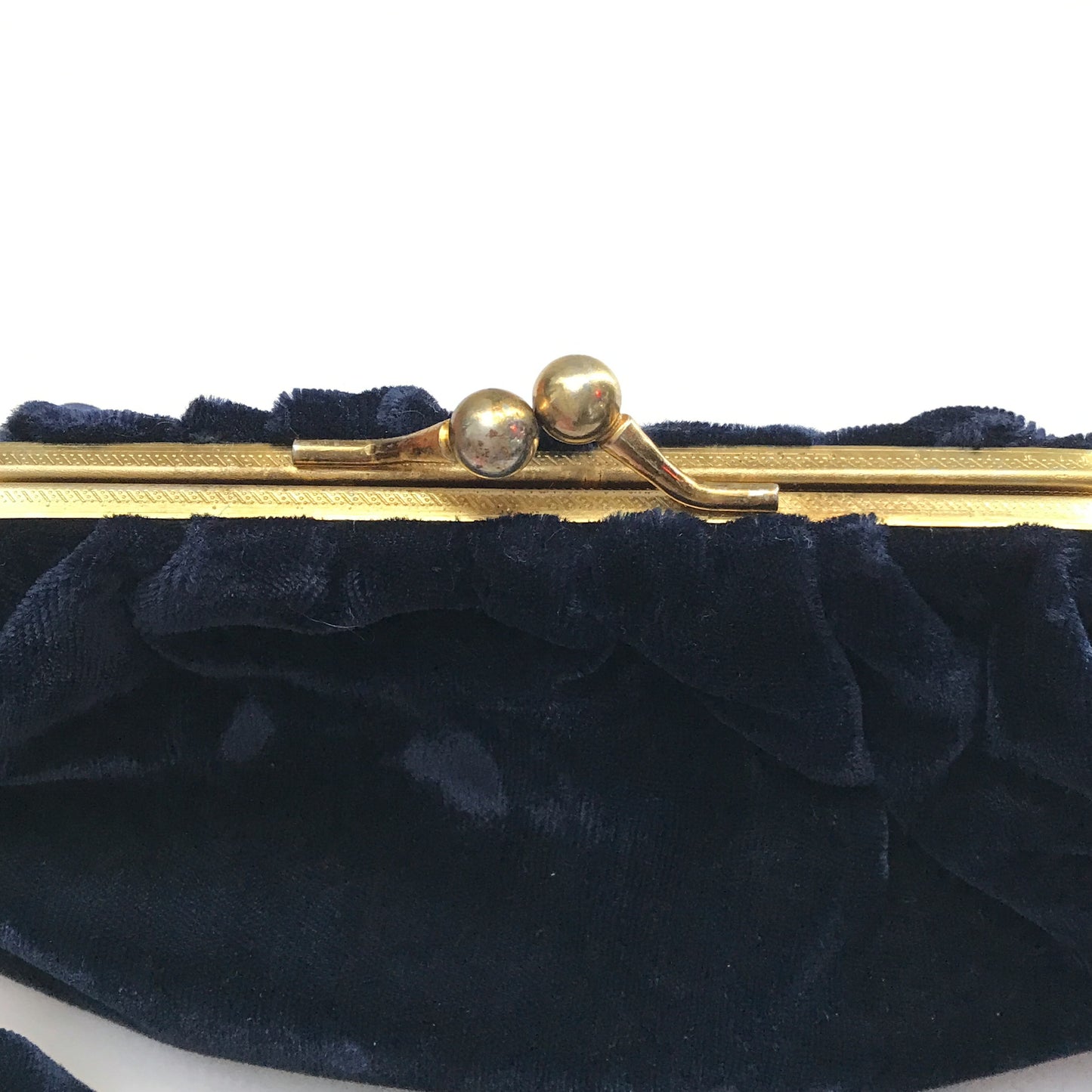 Small Vintage Blue Velvet Evening Bag, Soft Sided Fabric Purse (SOLD)