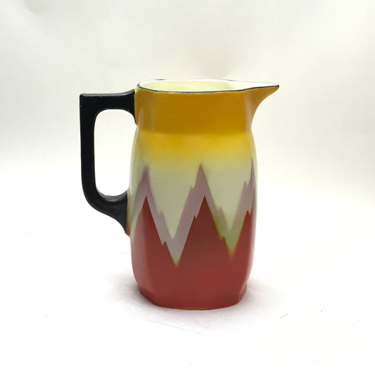 Bern Art Deco Art Pottery Pitcher, Czechoslovakia, MINOR FAULTS