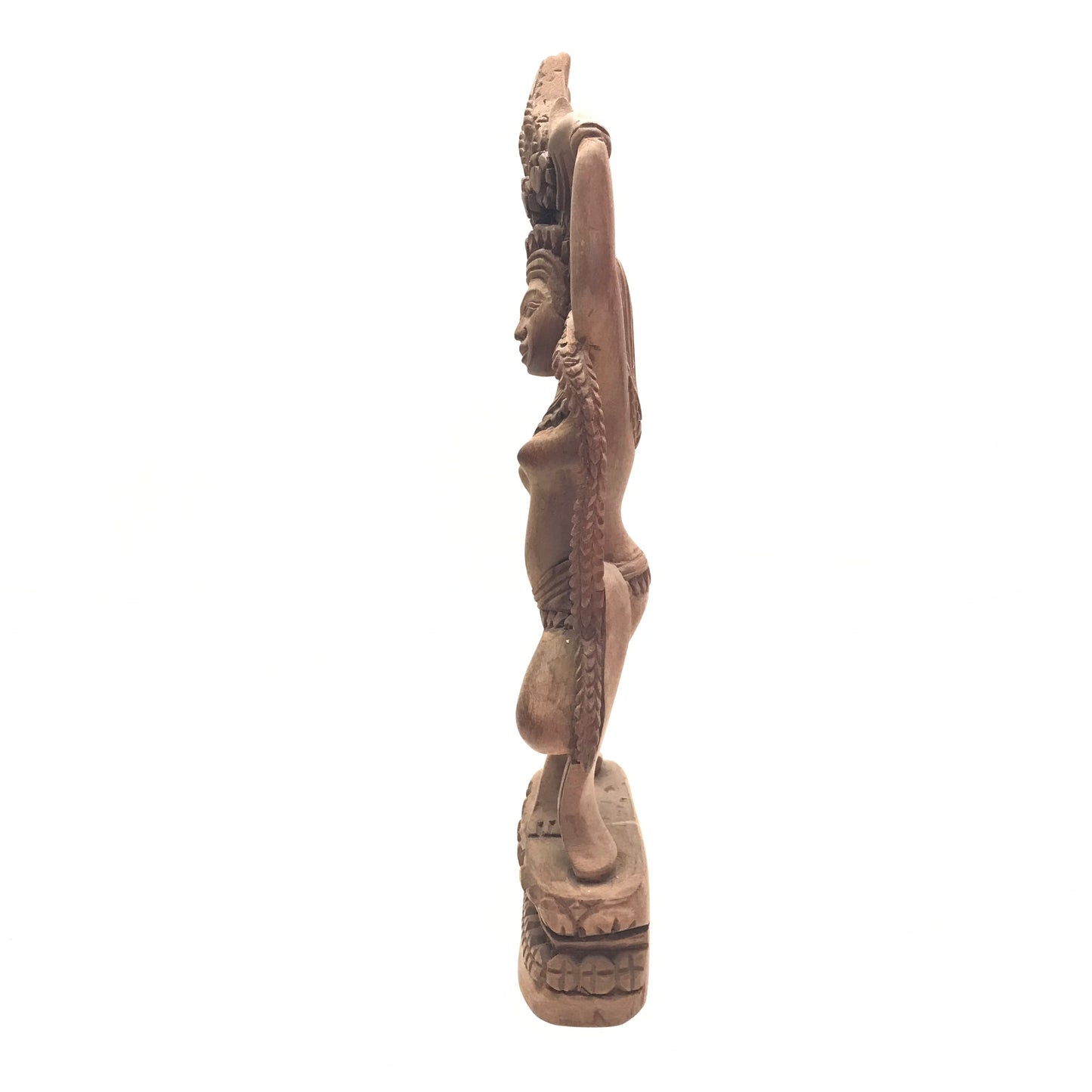 Carved Khmer Figurine, Apsara Dancer, Unvarnished