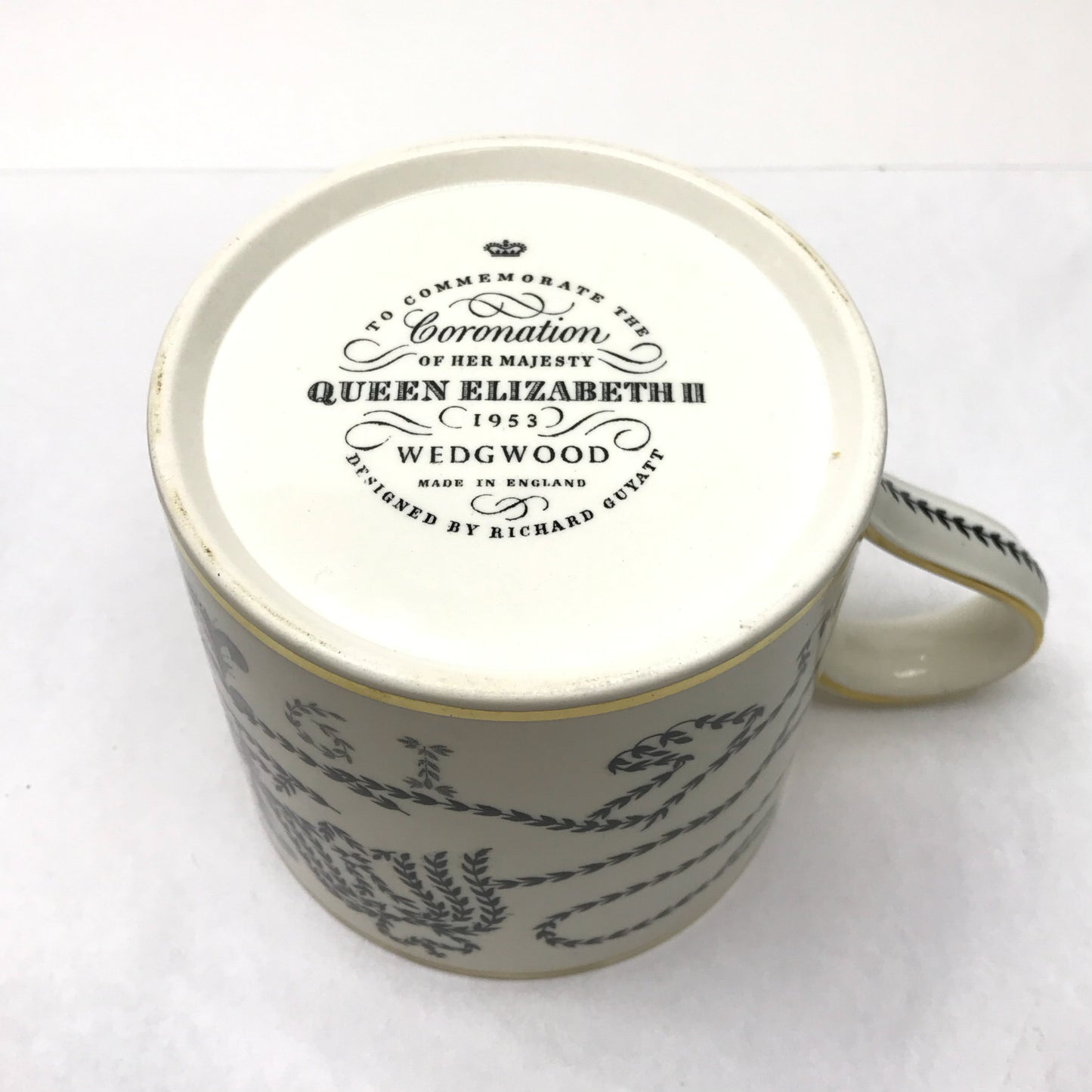 Wedgwood Queen Elisabeth II Coronation Mug Designed by Richard Guyatt