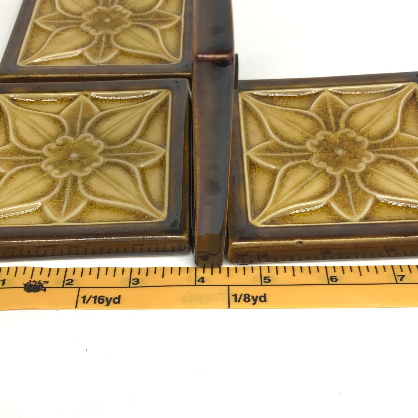 Majolica-Style Coaster Set, Set of 4 Tiles