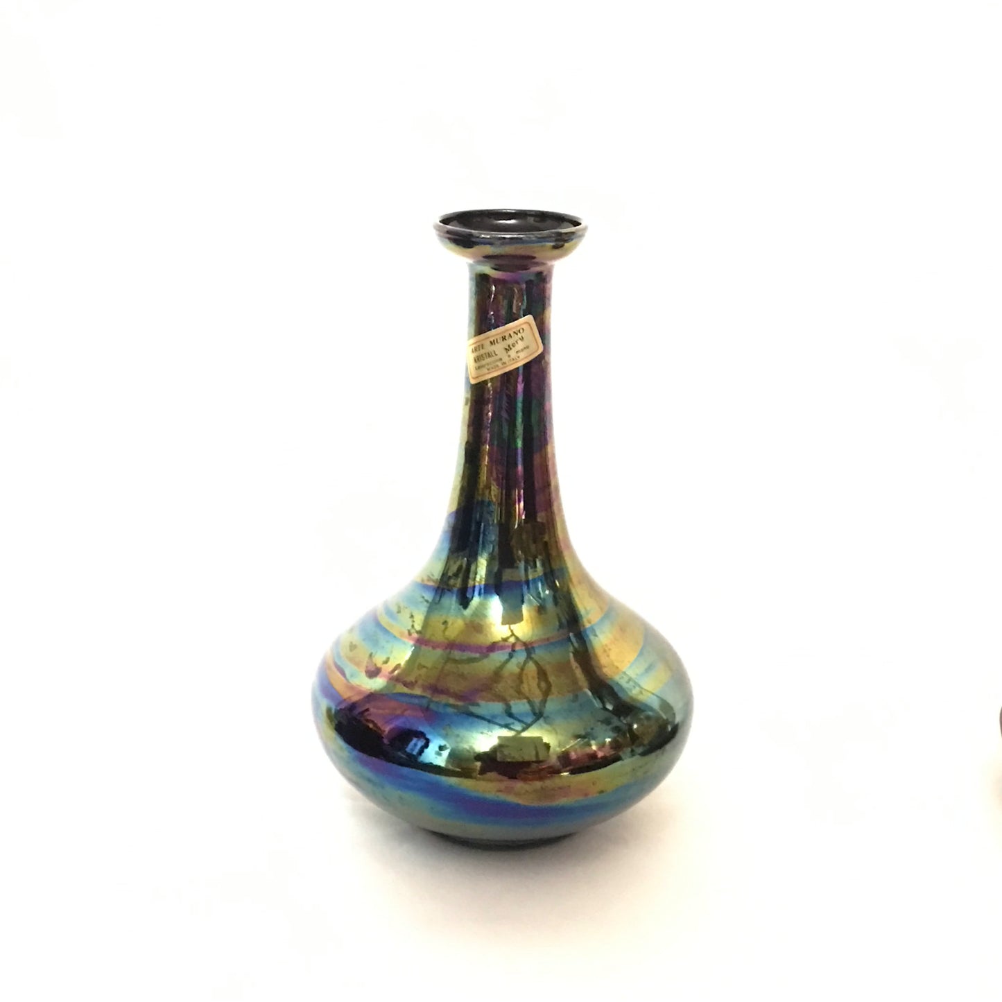 Aurora Murano Glass Bud Vase for Flowers Iridescent Vase from Italy (SOLD)