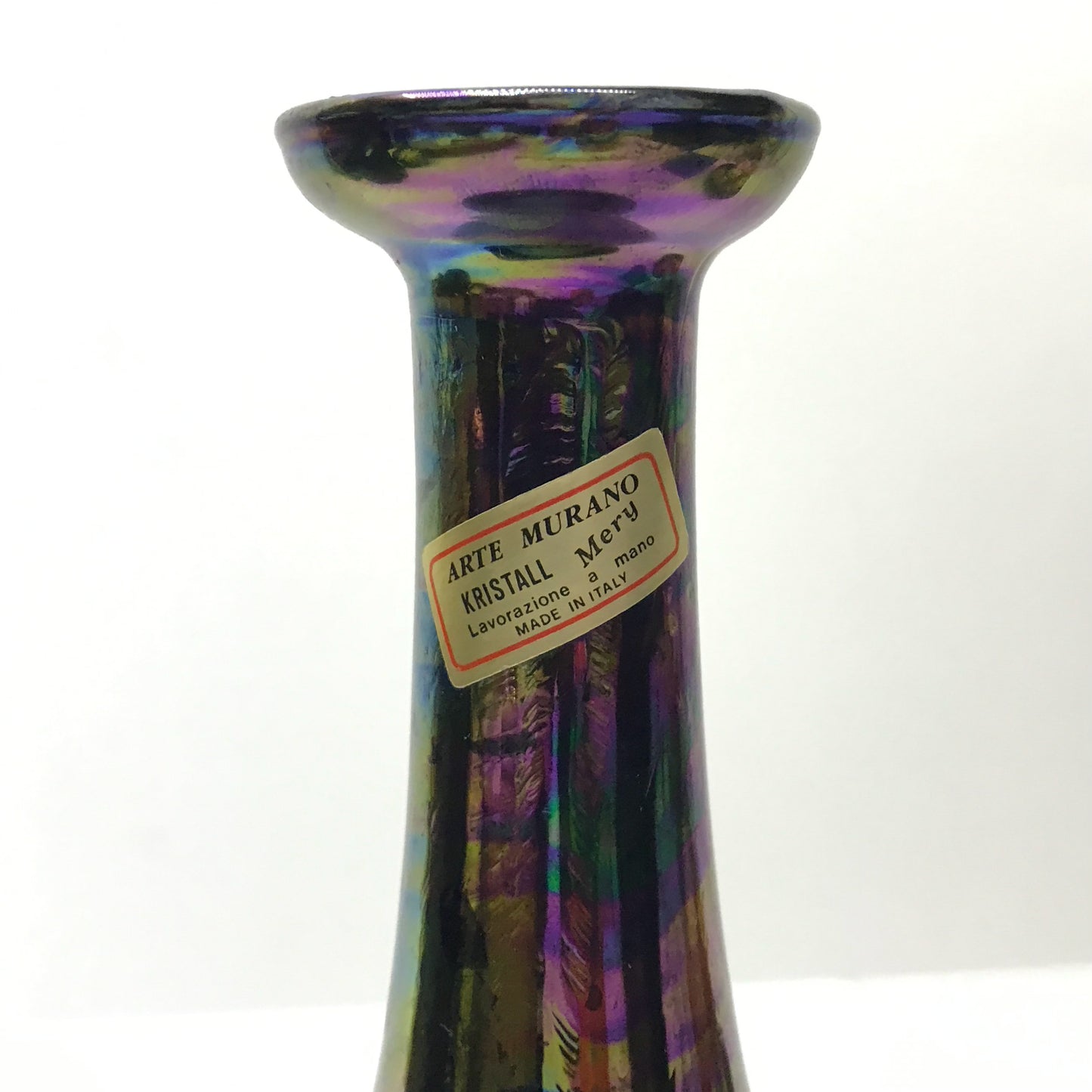 Aurora Murano Glass Bud Vase for Flowers Iridescent Vase from Italy (SOLD)