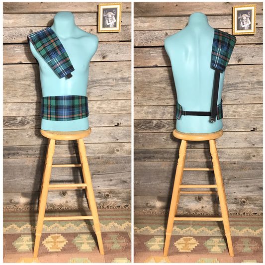 Pair of Tartan Cummerbunds, Highlander Collection, 100% Wool