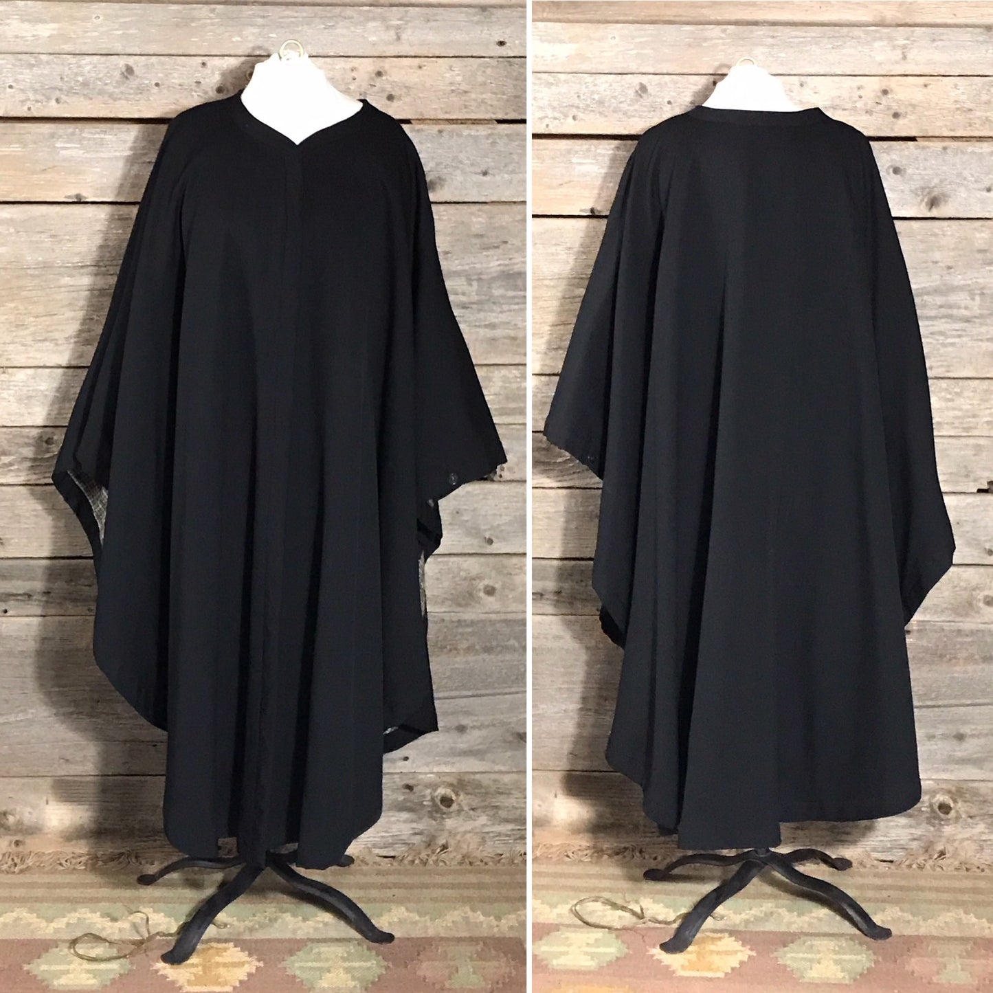 Large Full Length Cape with Peacock Feather Appliqué